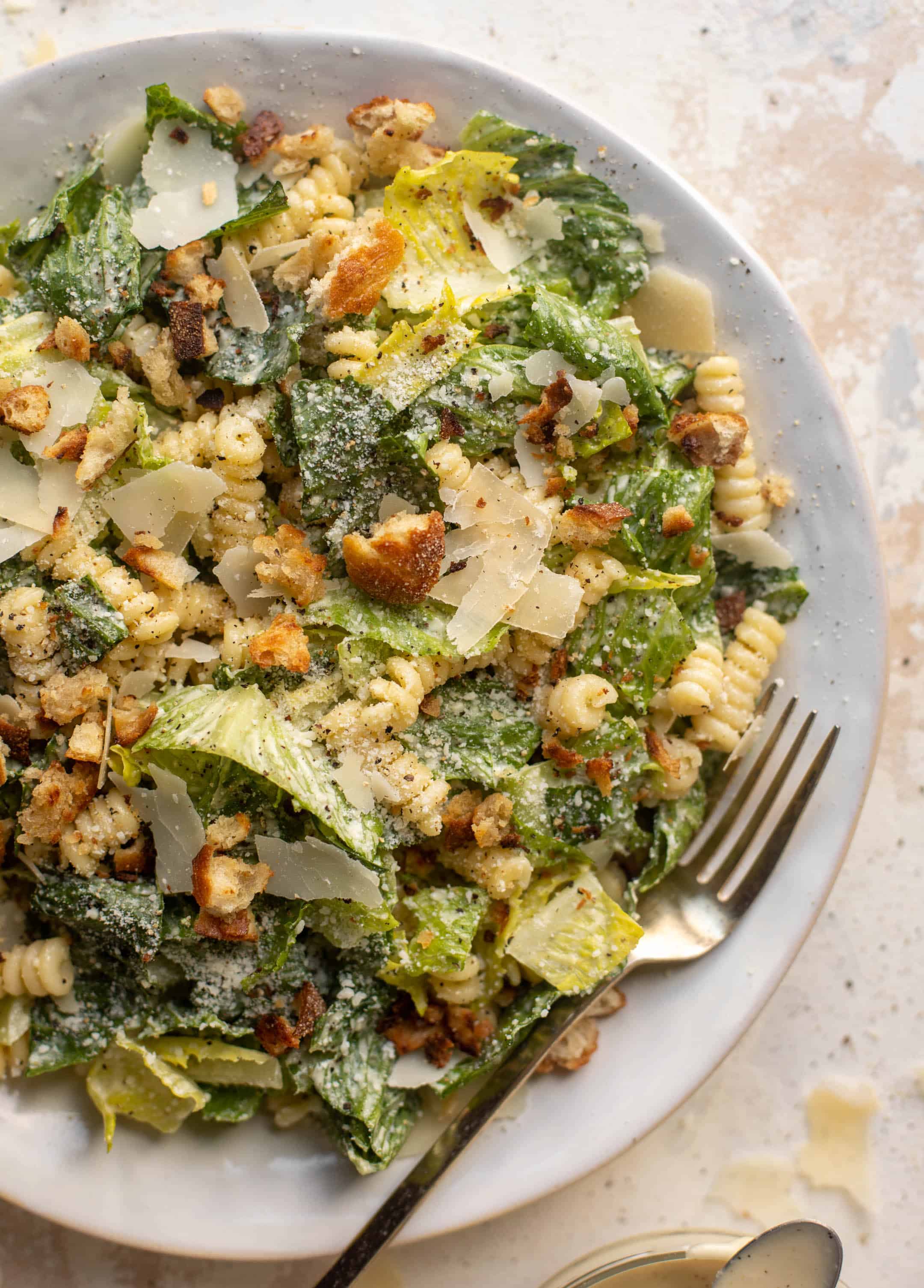 our favorite caesar pasta salad