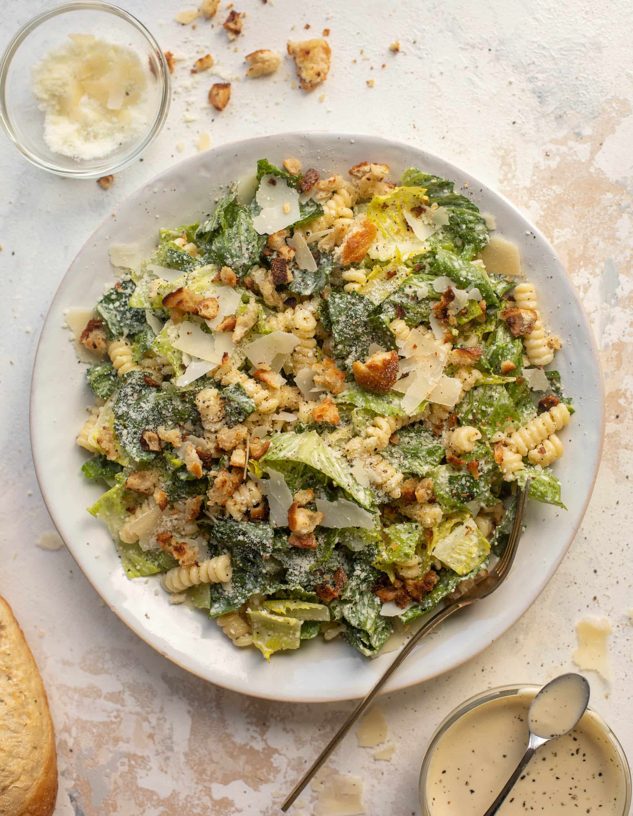our favorite caesar pasta salad