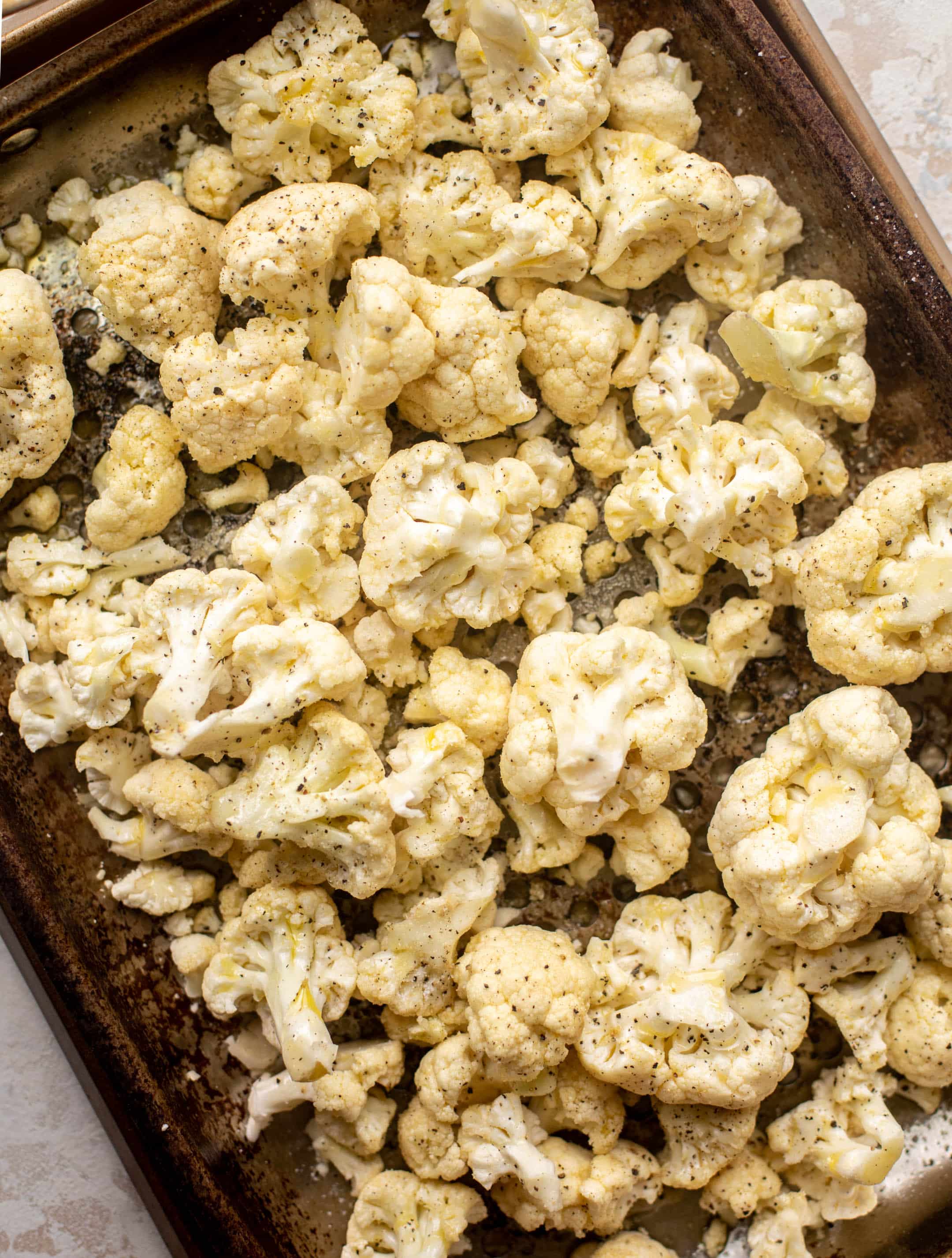 cauliflower on a grill pan