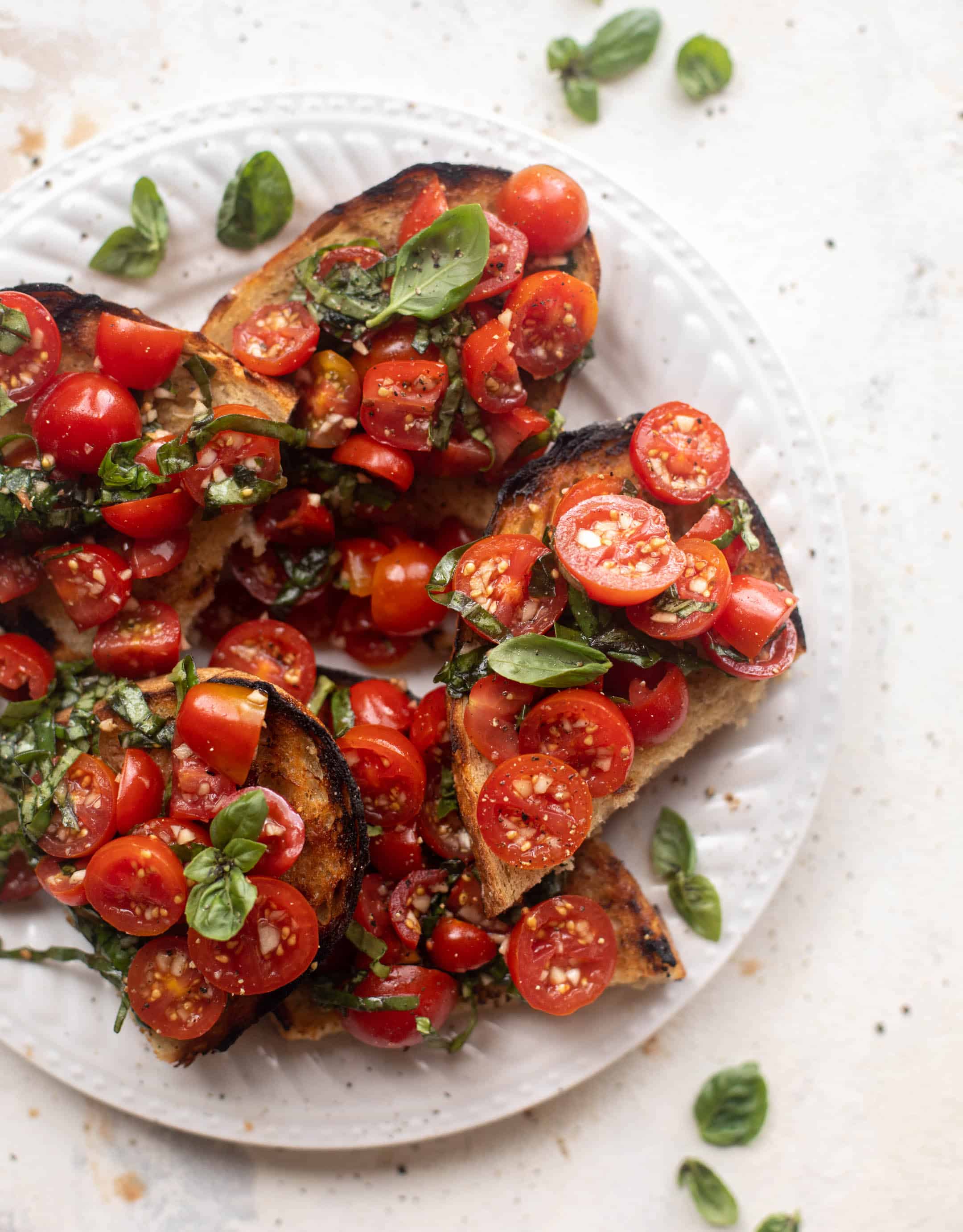 10 minute grilled bruschetta