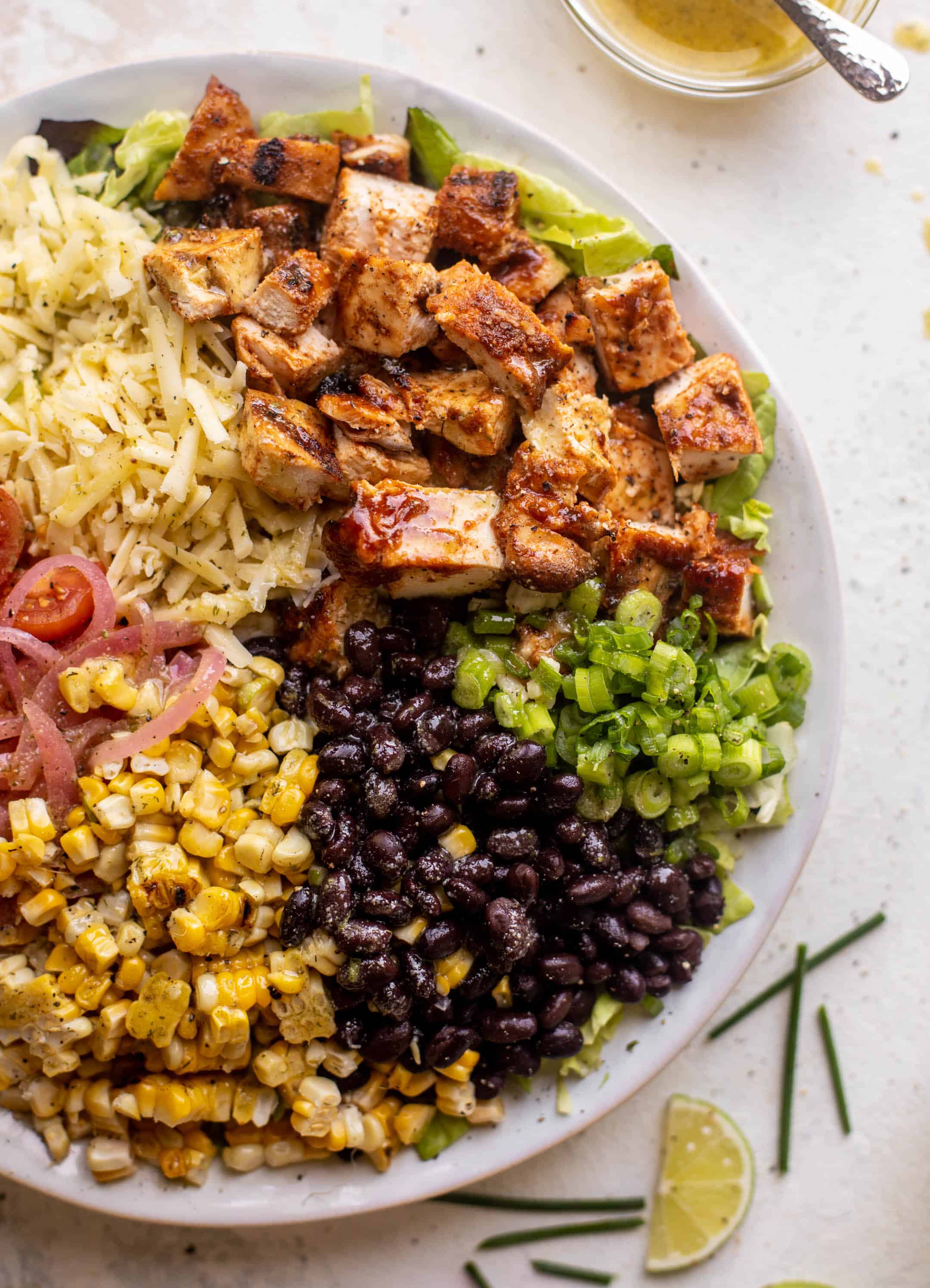 summer BBQ chicken chopped salad