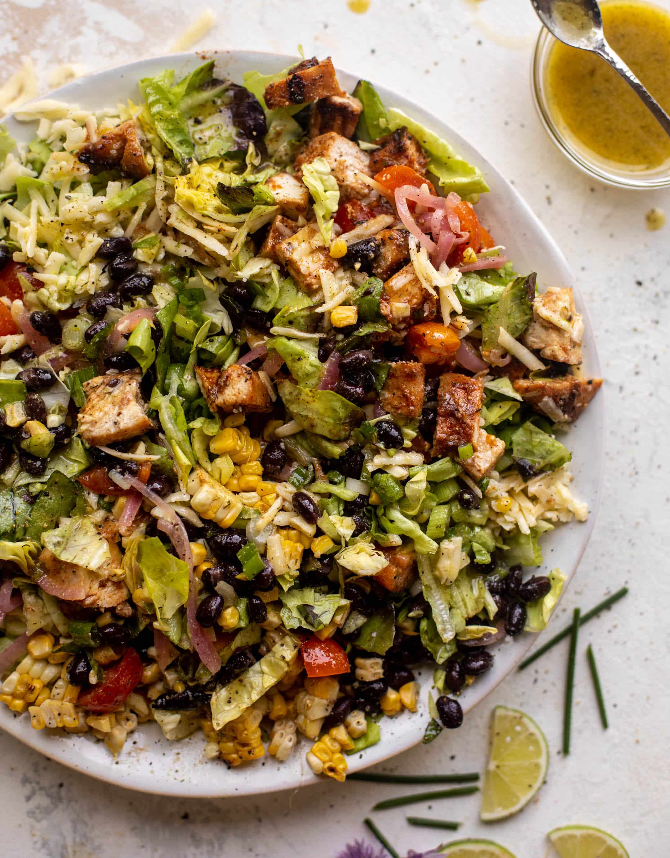summer BBQ chicken chopped salad