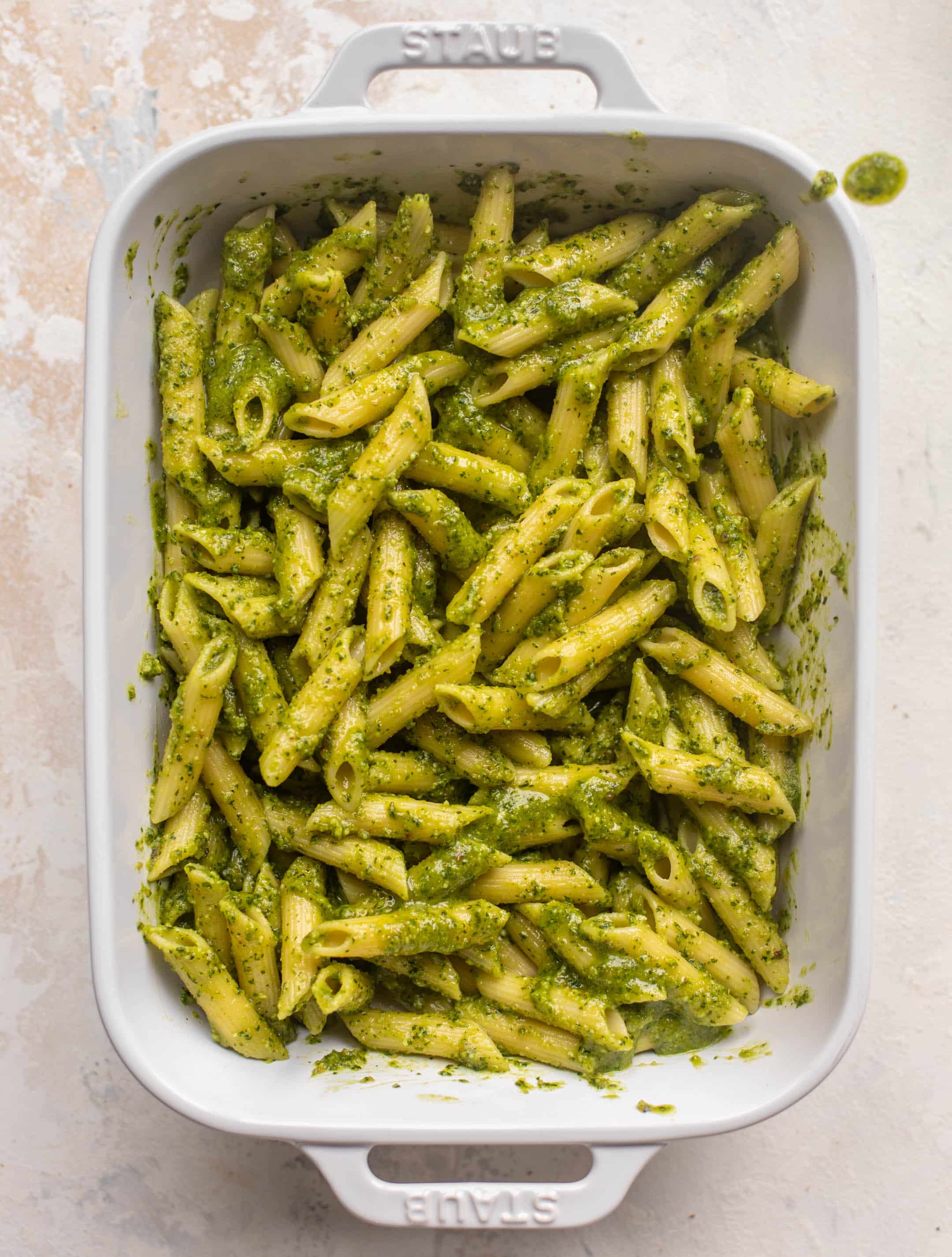cheesy baked pesto pasta