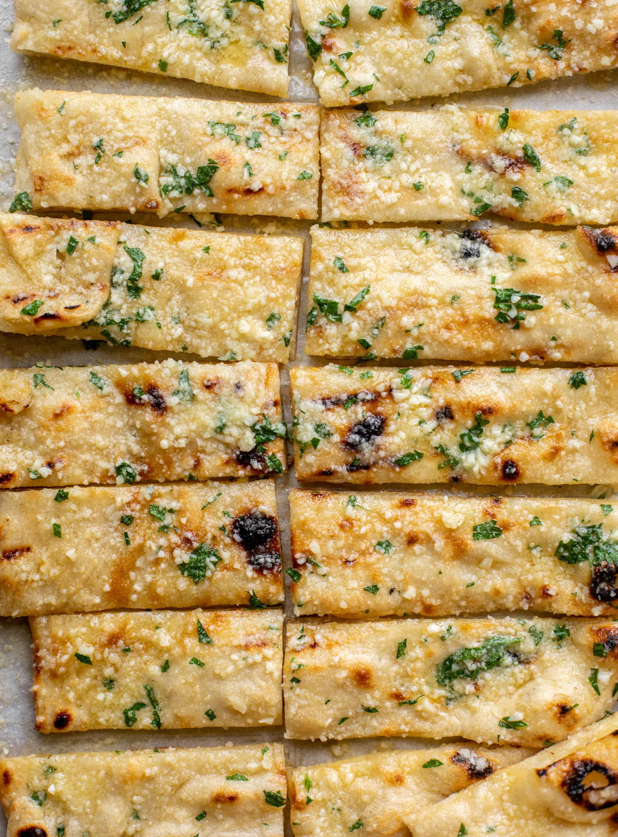 garlic butter grilled breadsticks