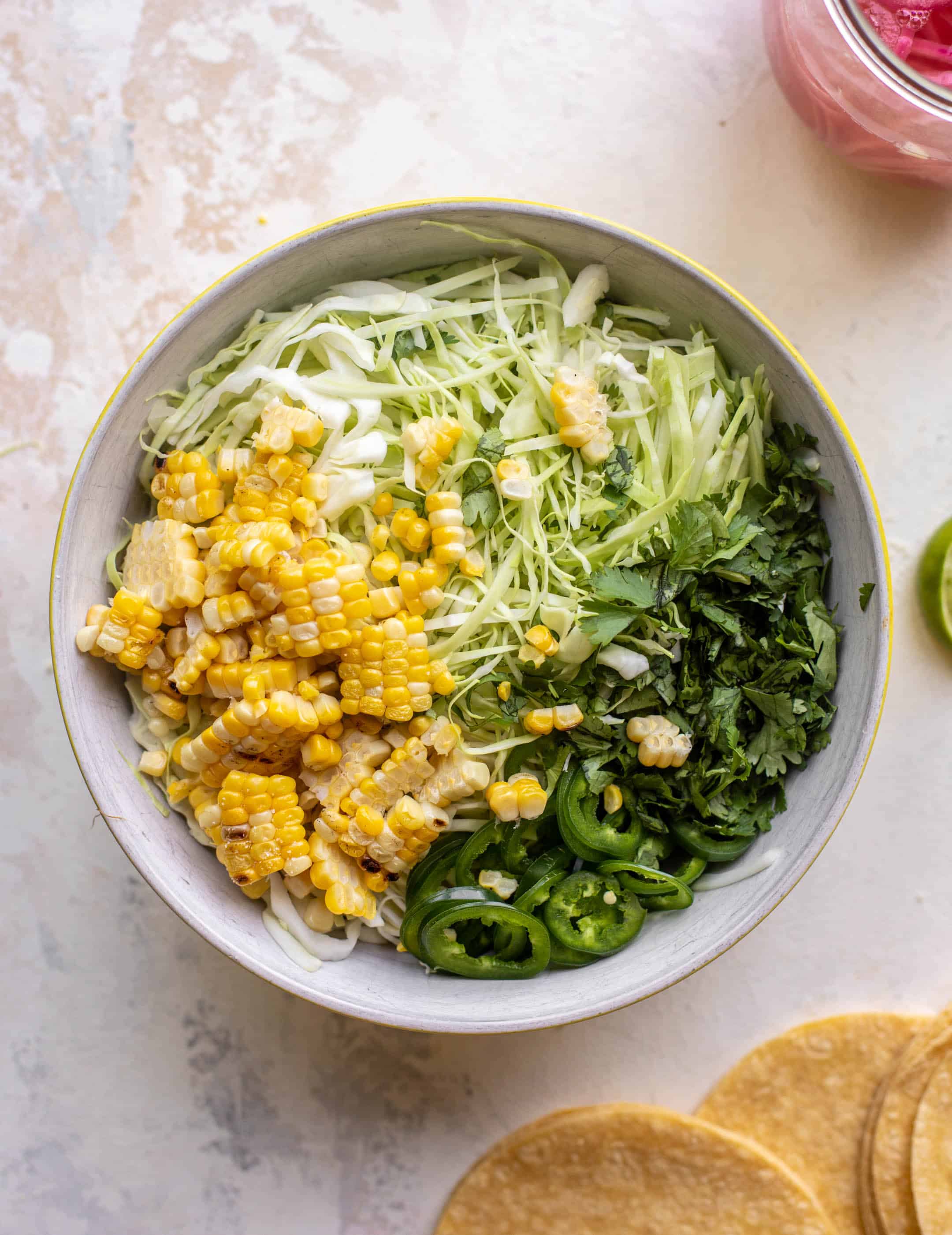 jalapeño corn slaw