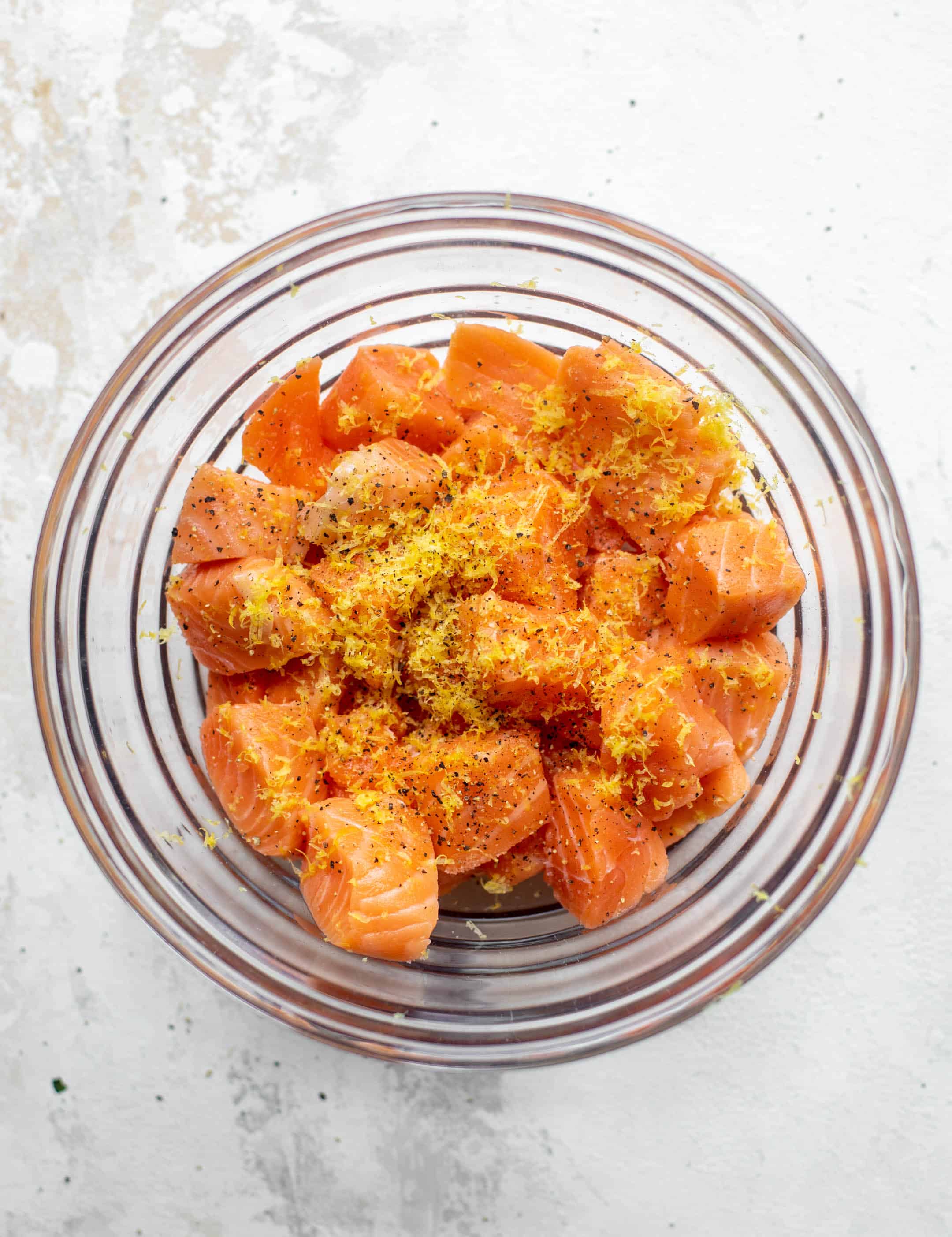 salmon with lemon zest