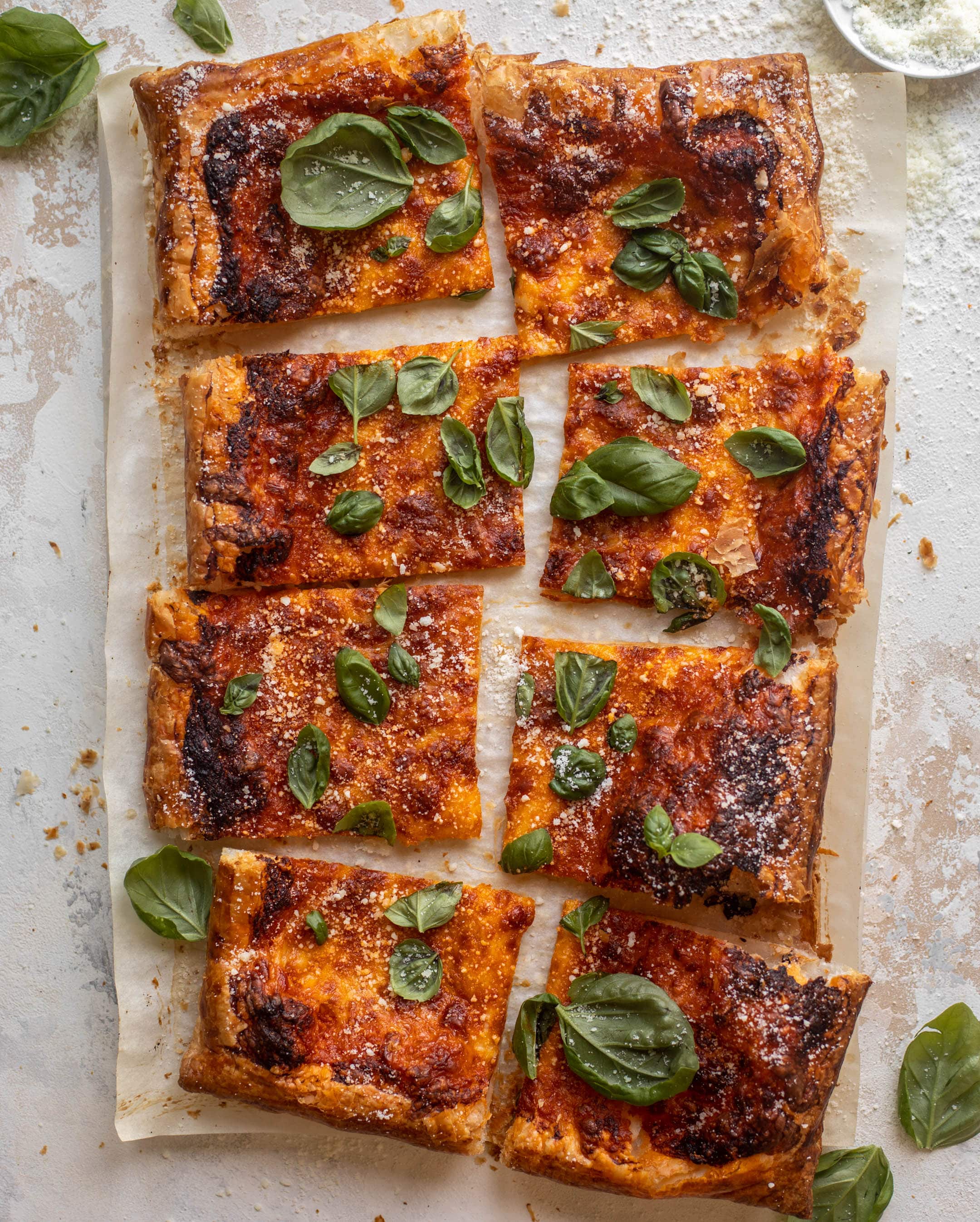 vodka sauce puff pastry pizza