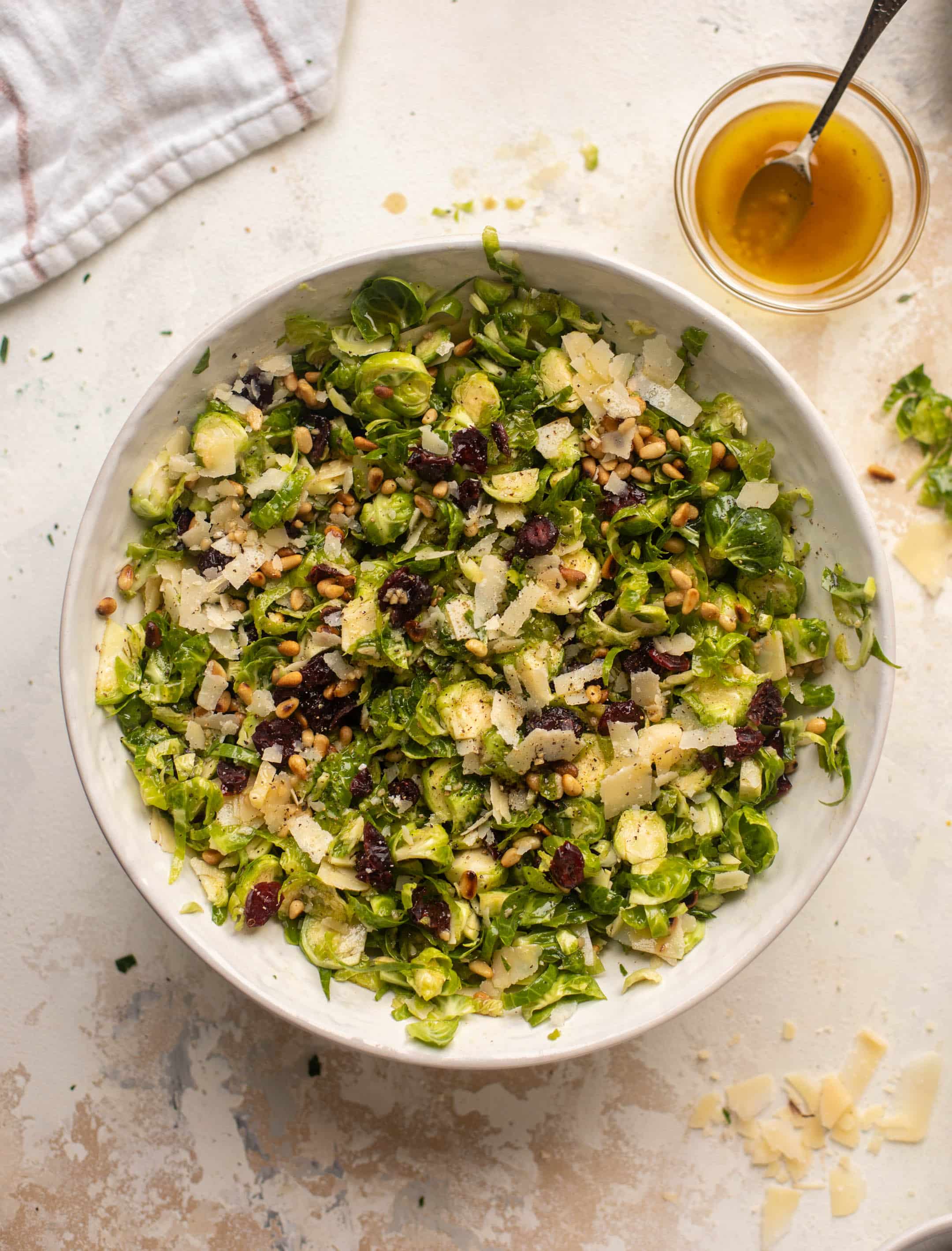 spiced maple brussels sprouts salad