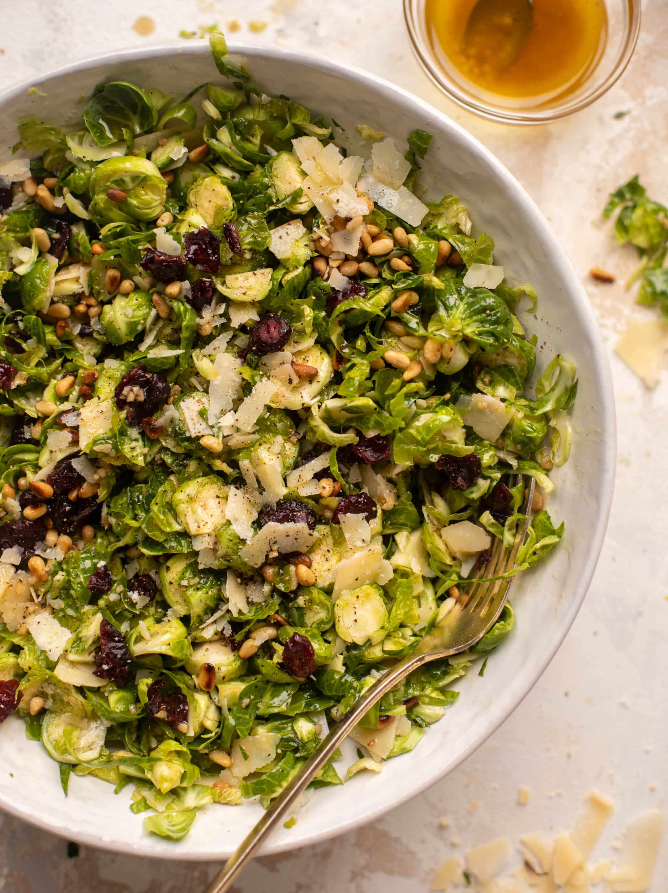 spiced maple brussels sprouts salad