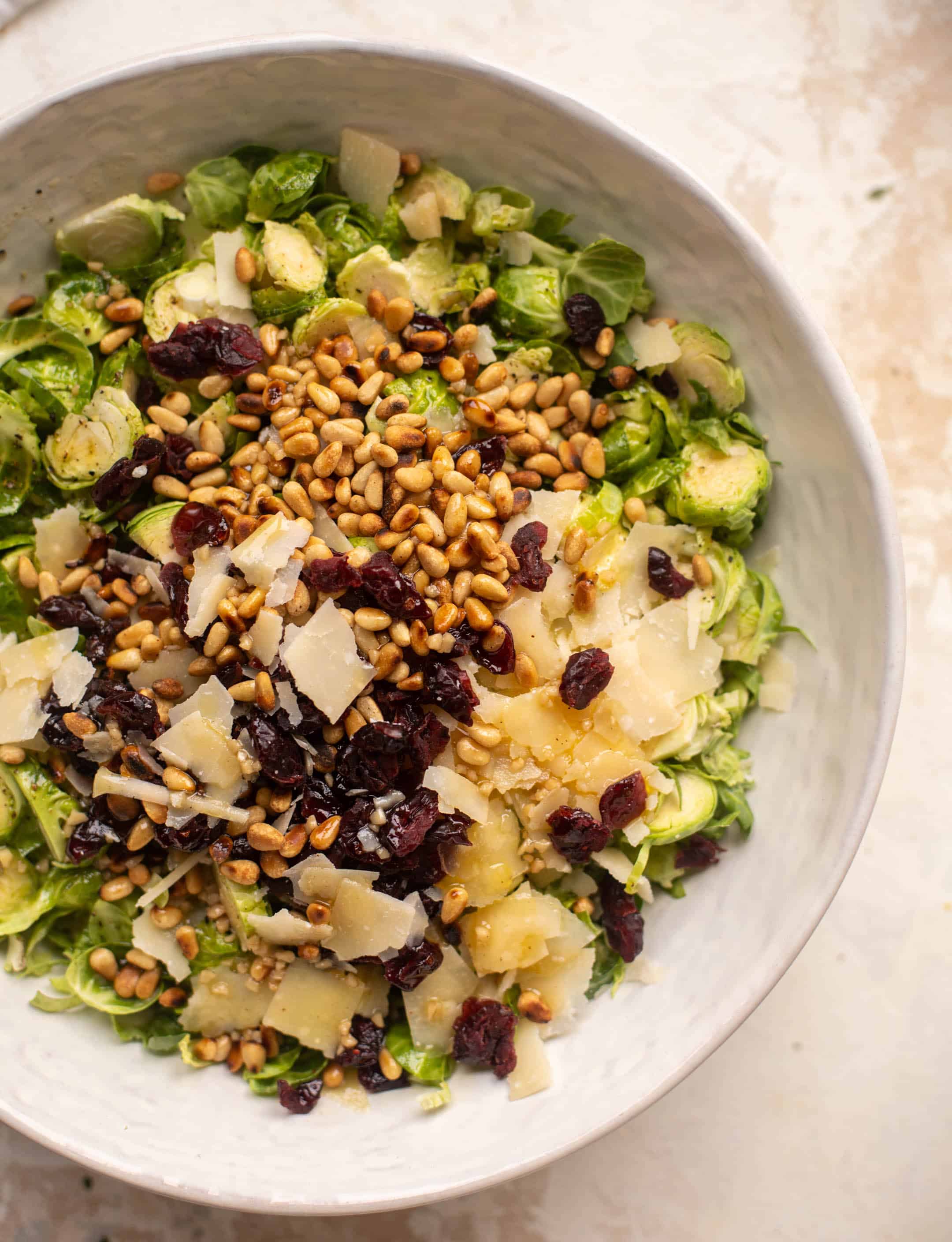 spiced maple brussels sprouts salad