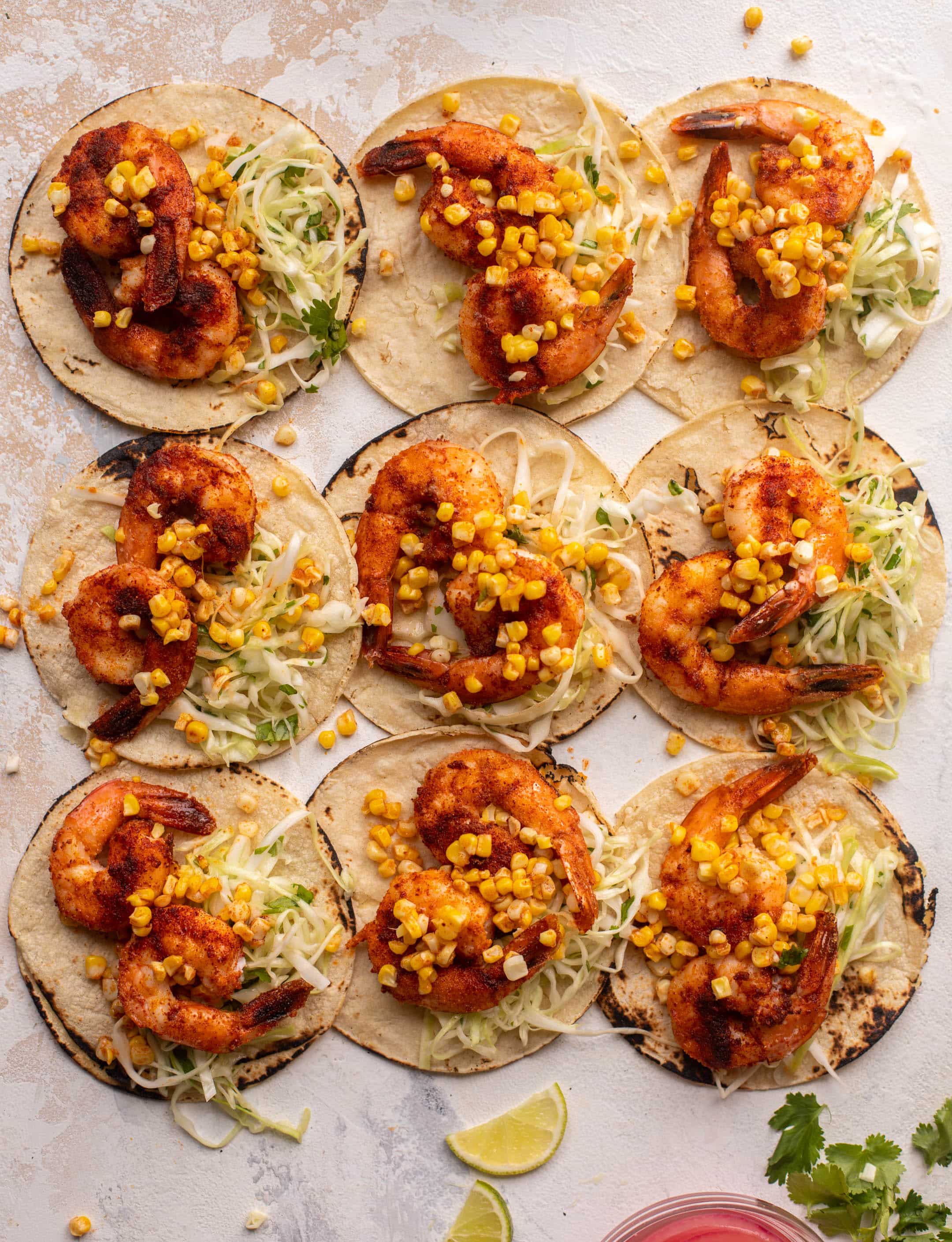 sheet pan roasted shrimp tacos