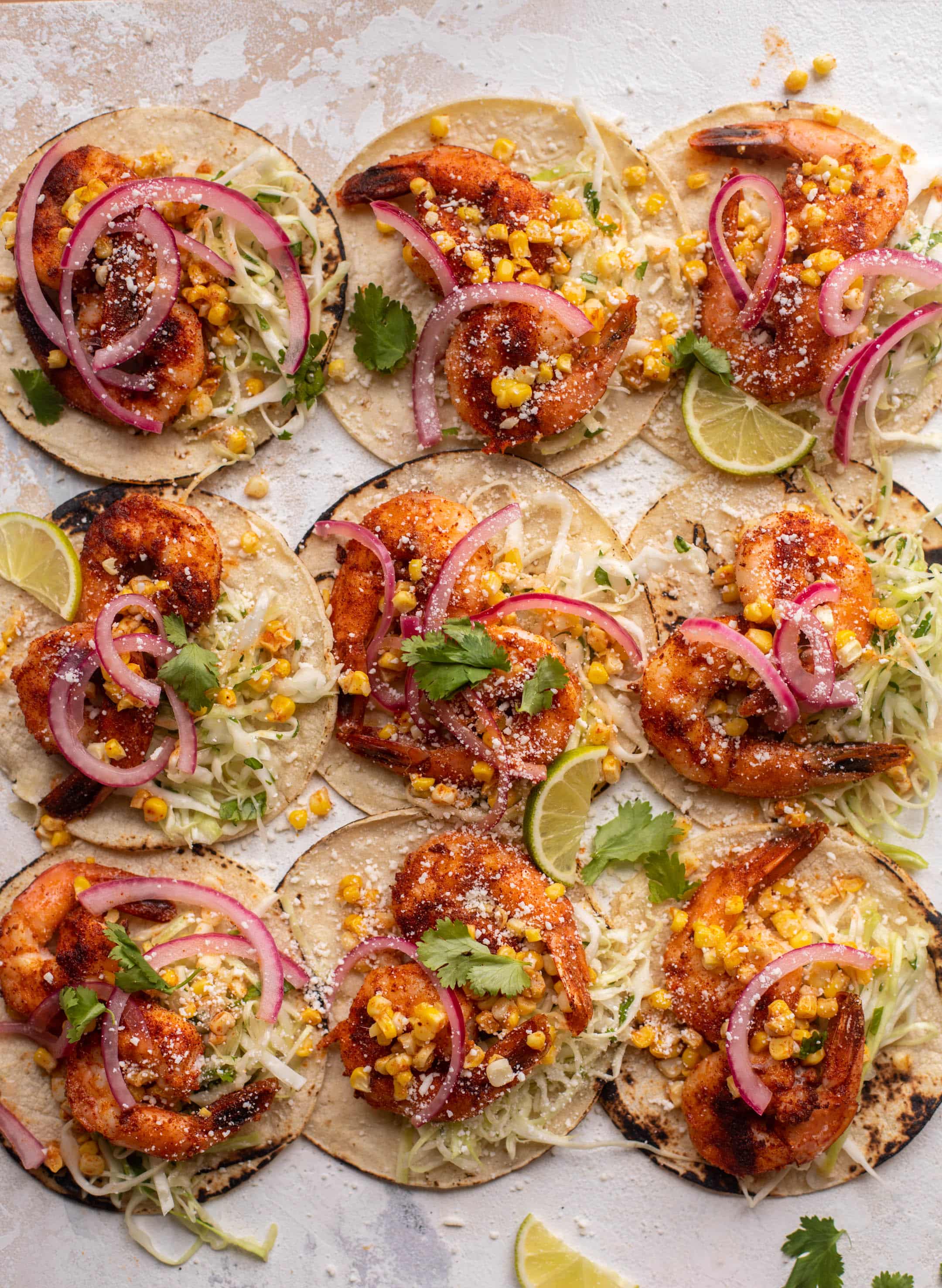 sheet pan roasted shrimp tacos