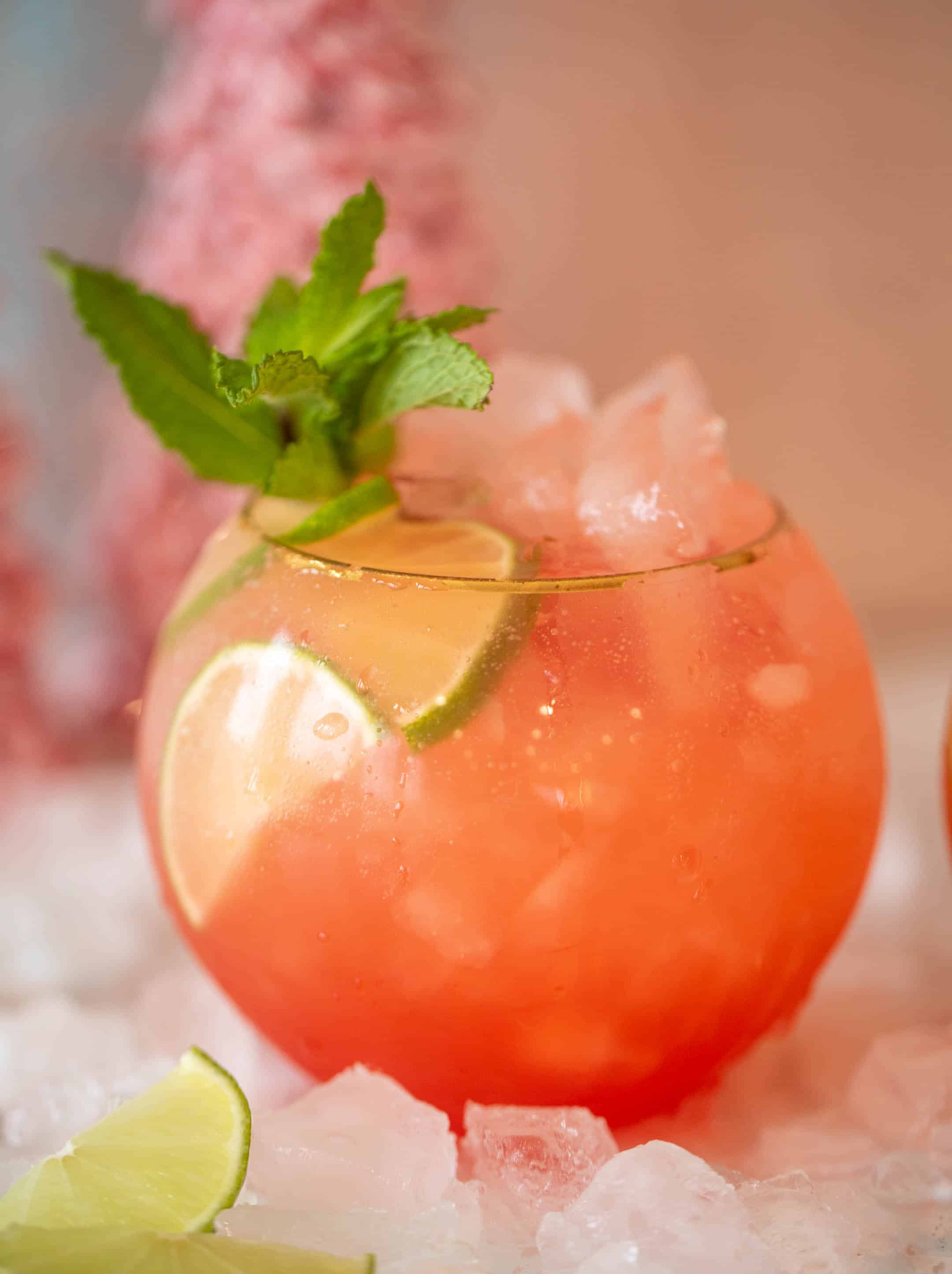 cherry lime ginger beer mocktail
