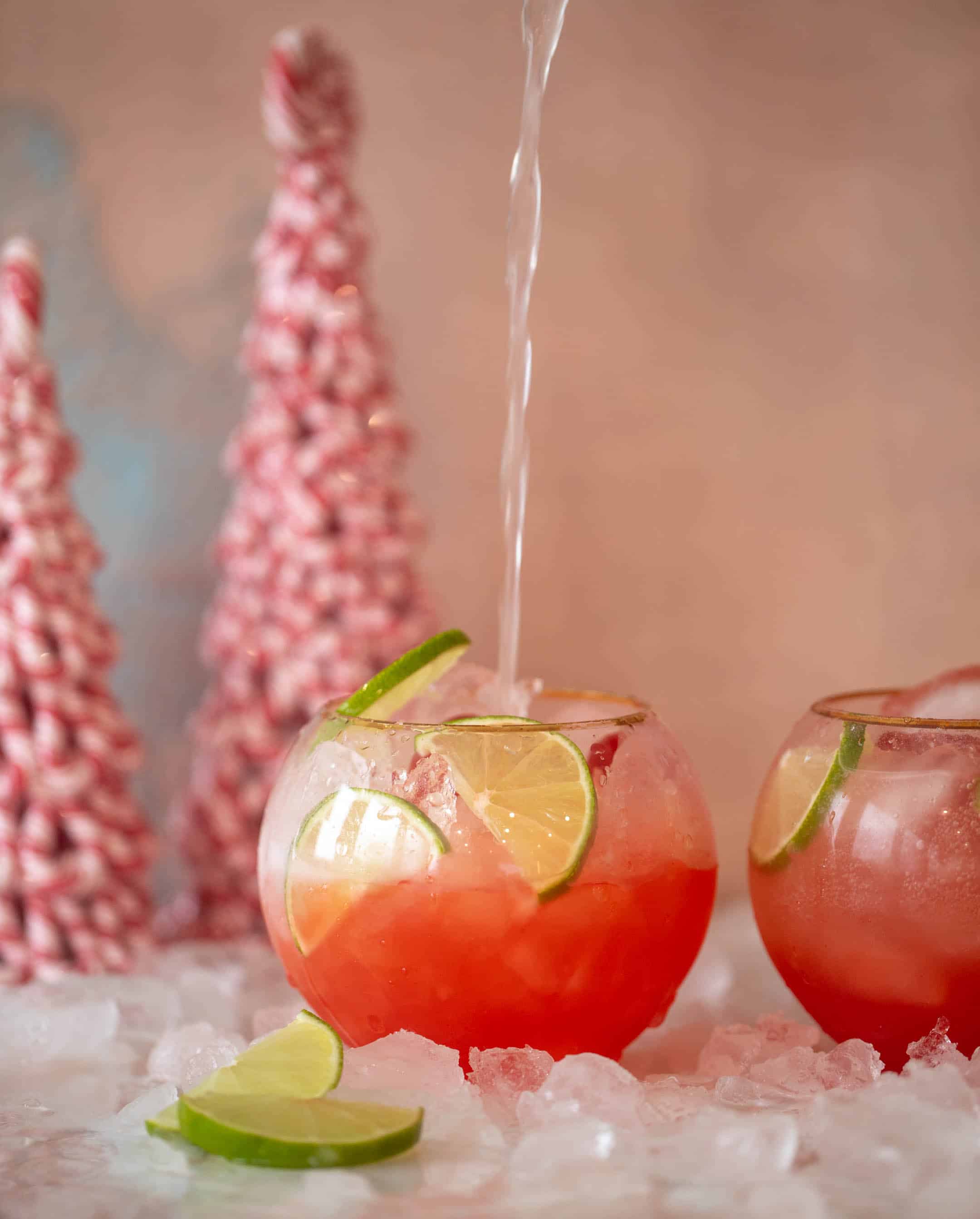 cherry lime ginger beer mocktail
