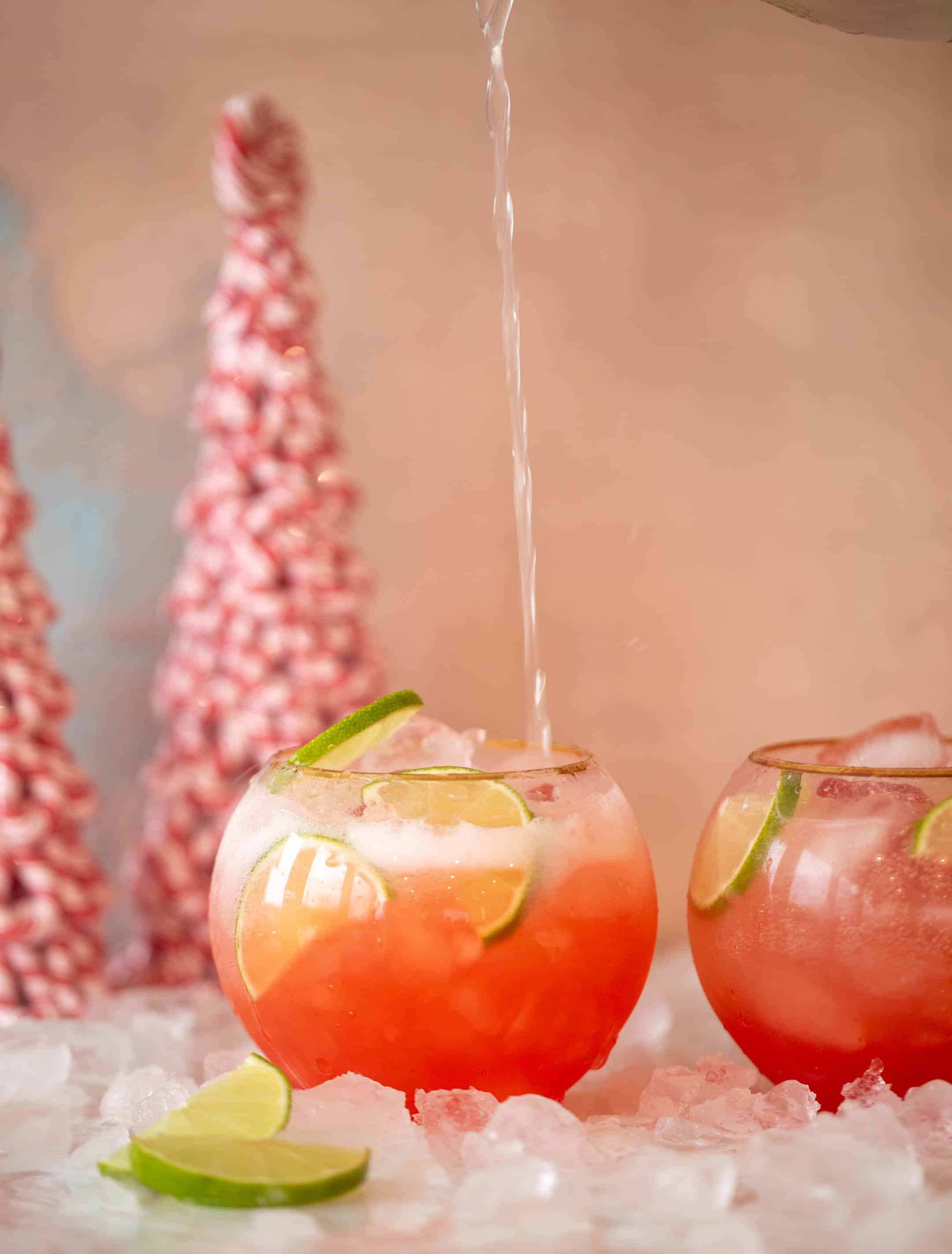 cherry lime ginger beer mocktail
