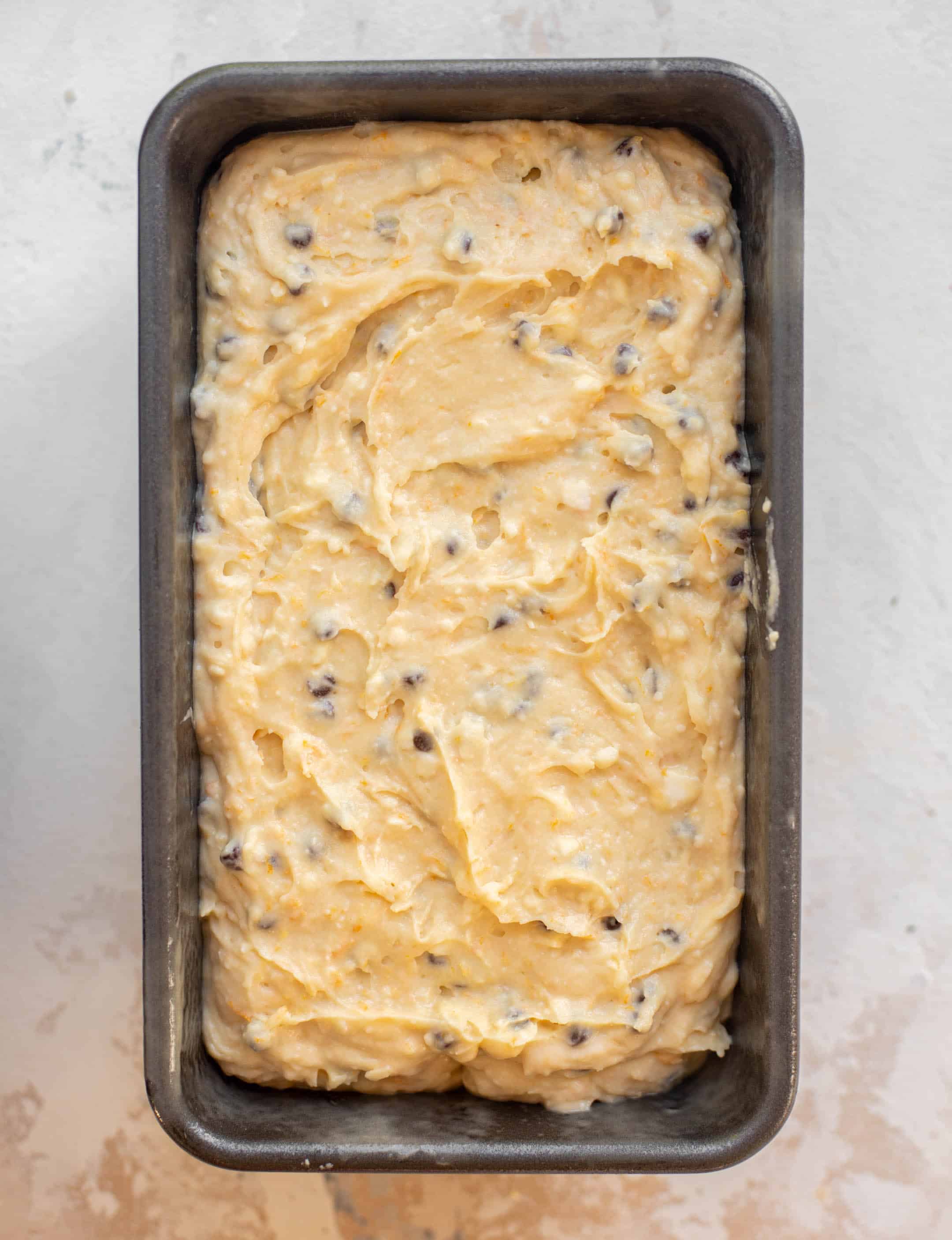 orange ricotta pound cake with chocolate chips