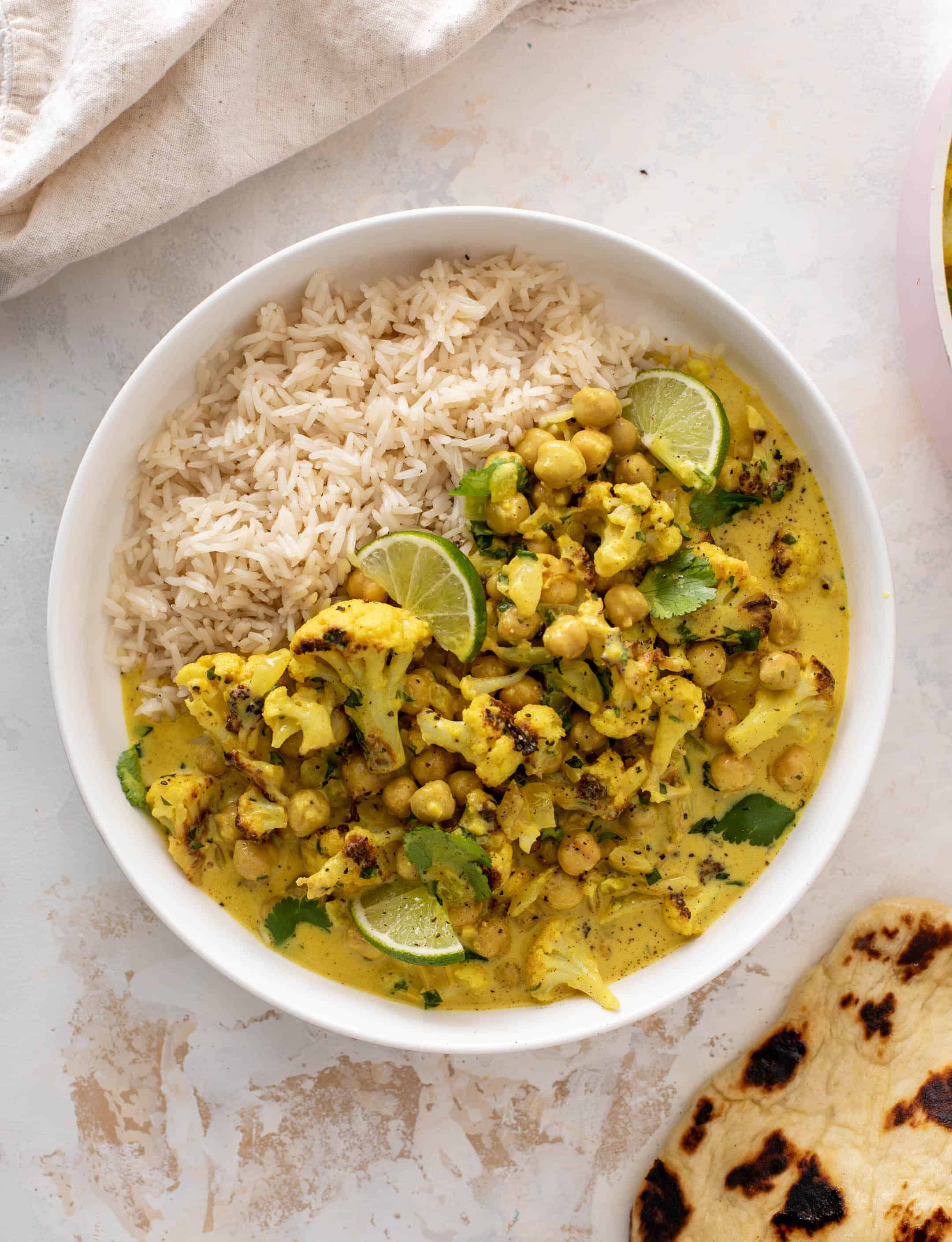 cozy cauliflower chickpea curry