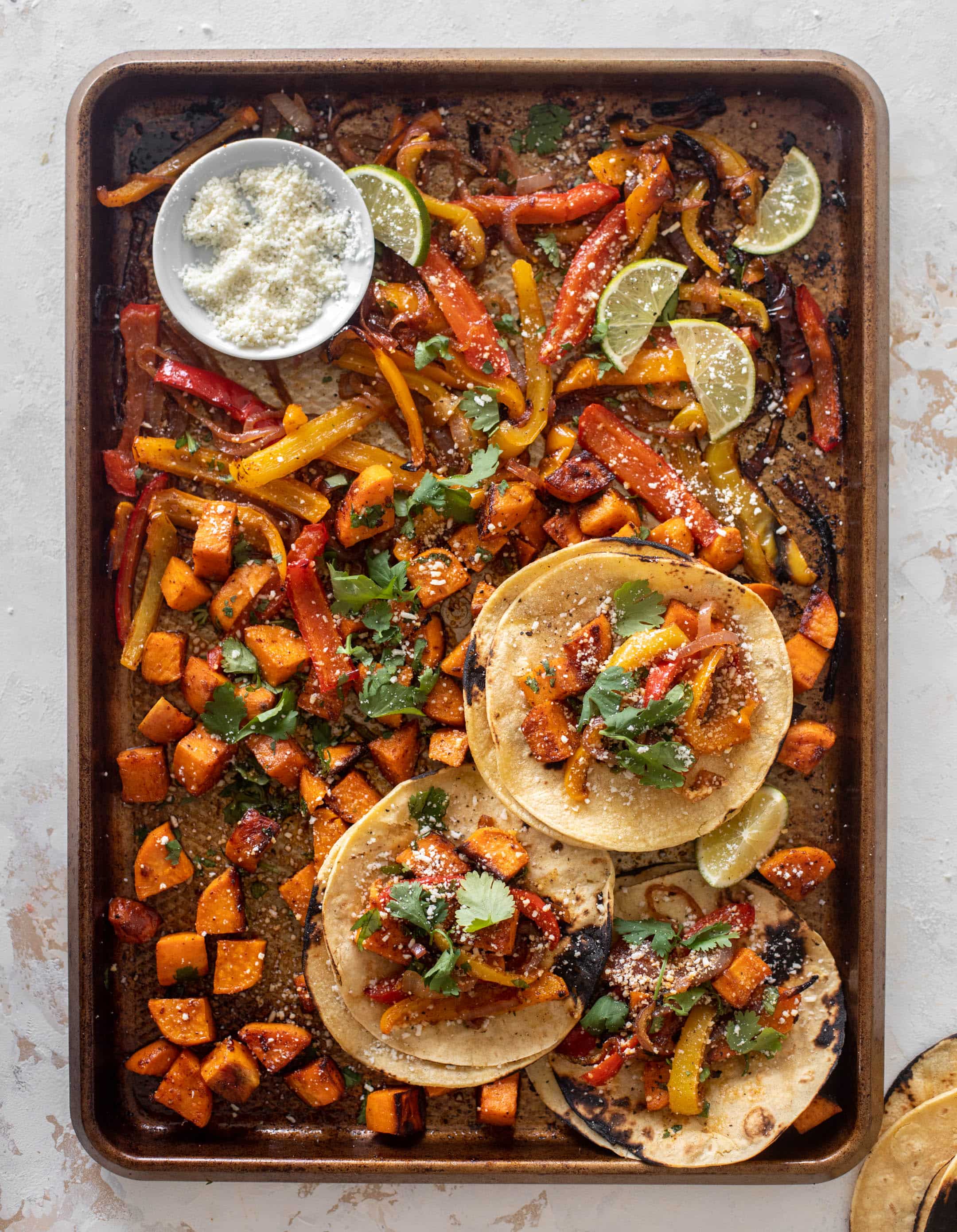 smoky sweet potato fajitas