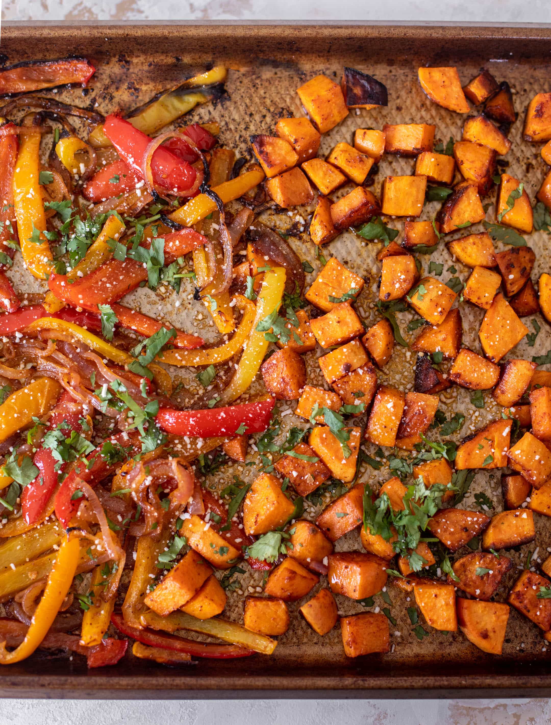 smoky sweet potato fajitas