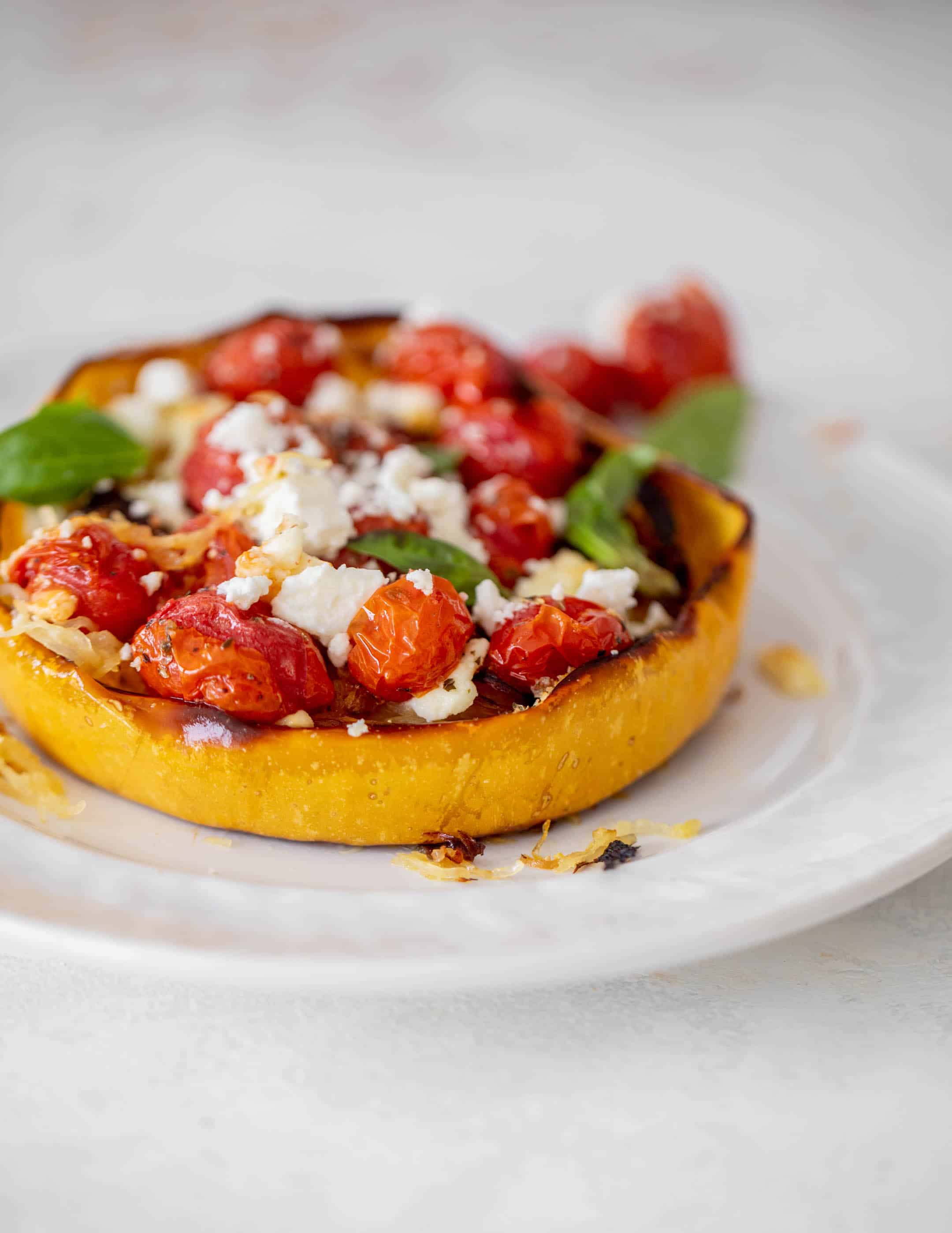 roasted tomato feta spaghetti squash