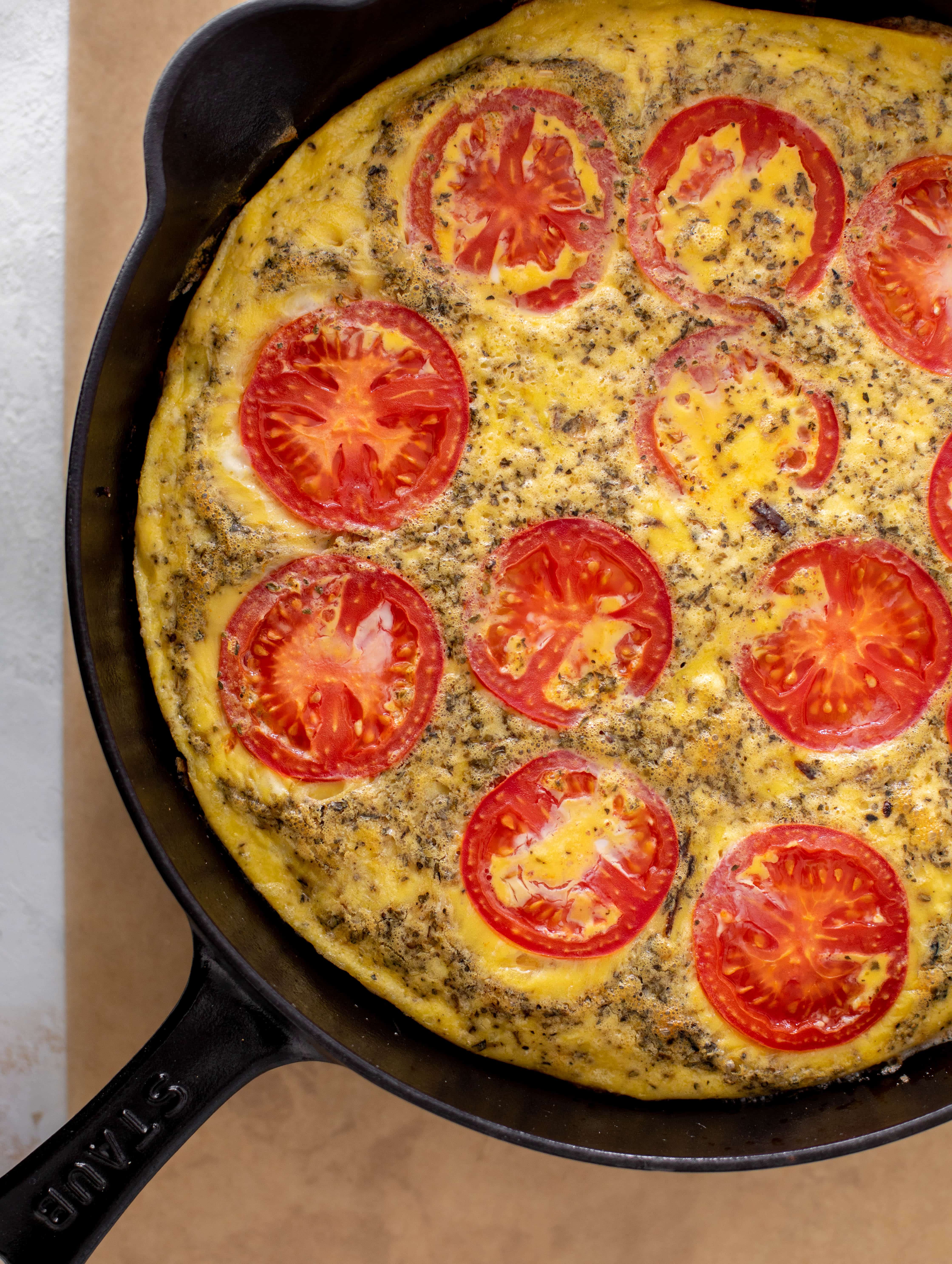 white pizza frittata