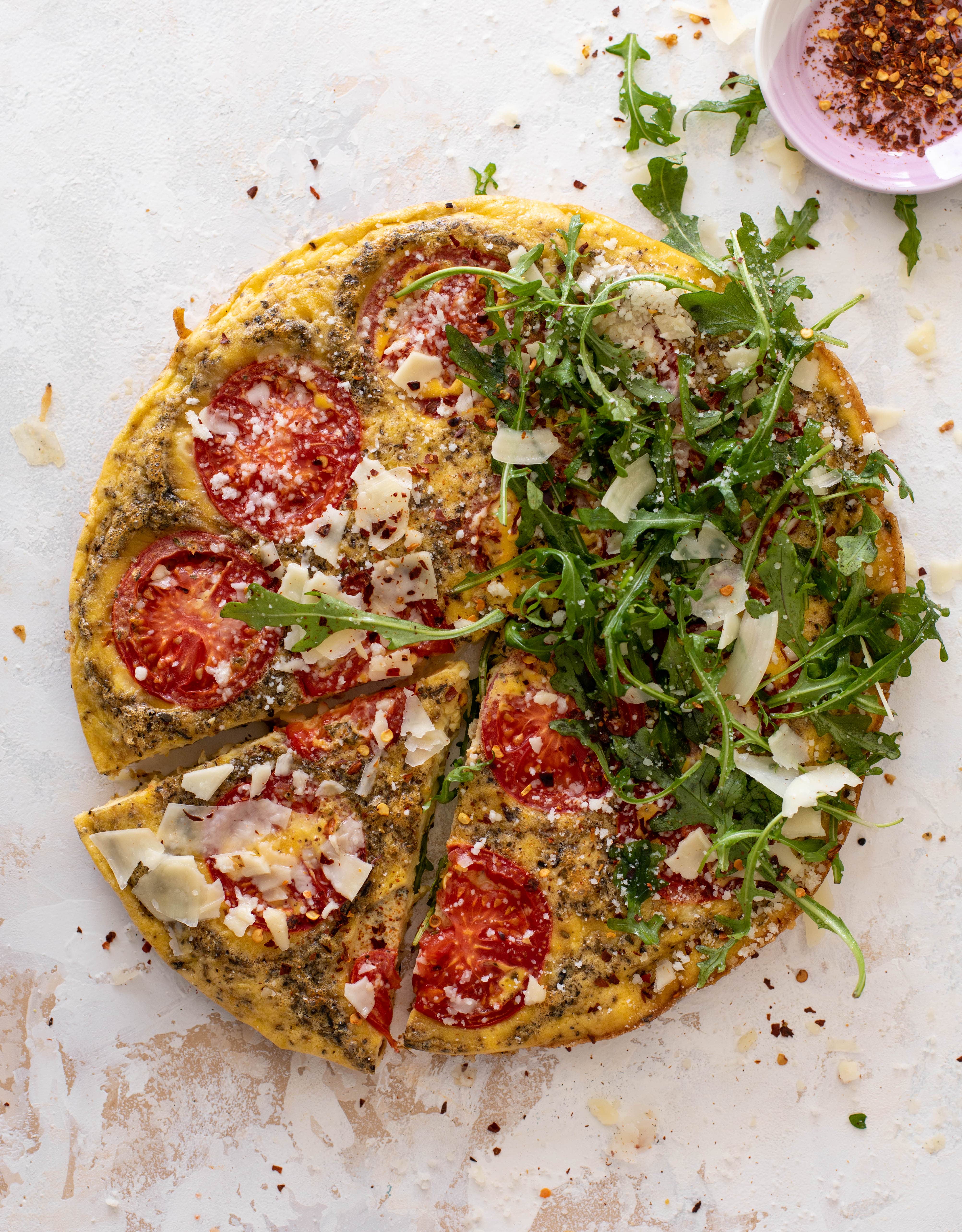 white pizza frittata