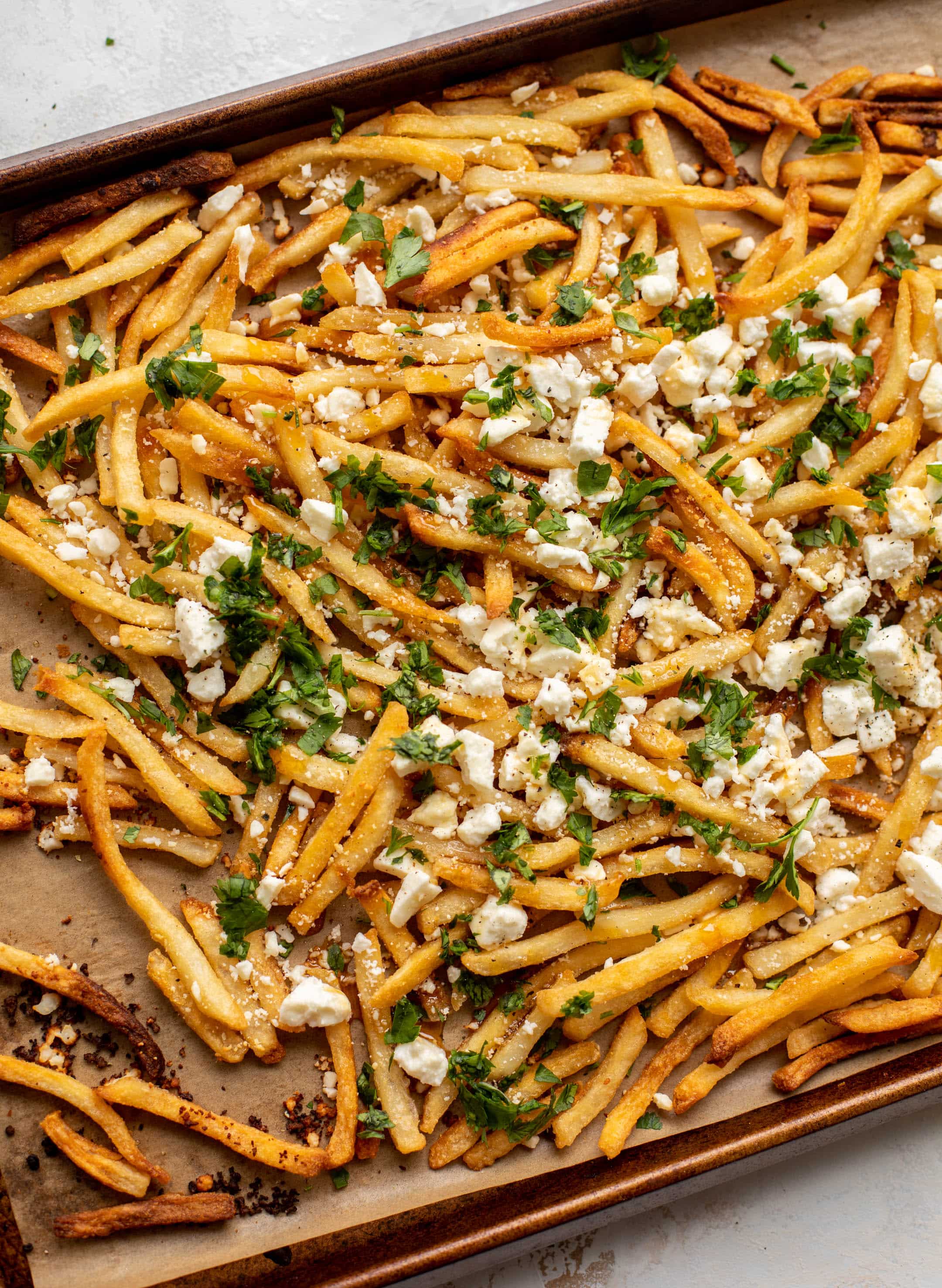 hot honey feta fries
