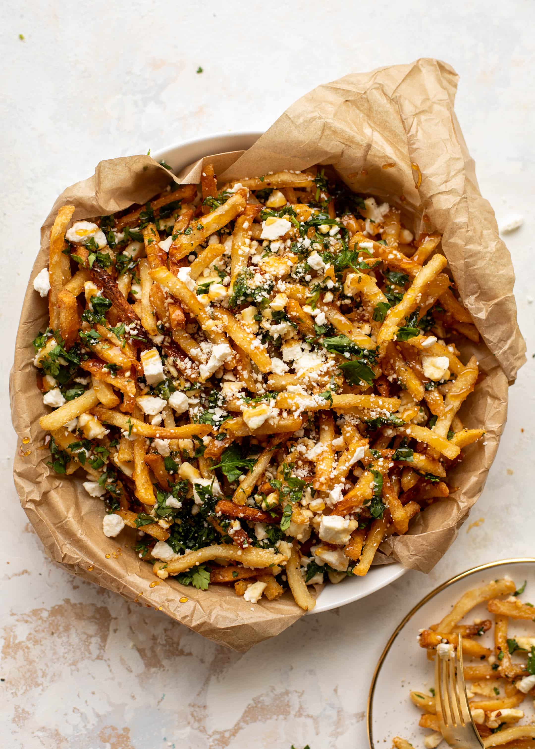 hot honey feta fries