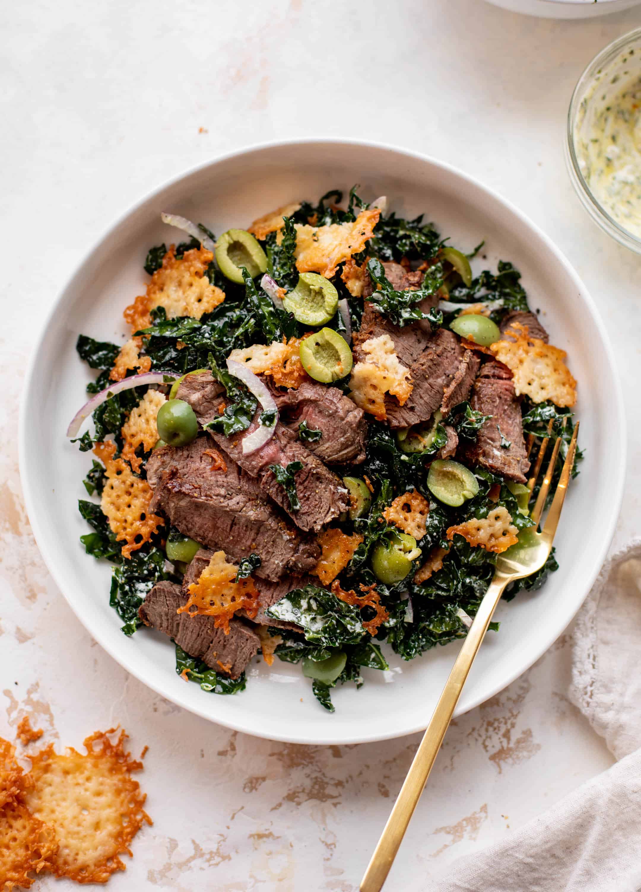 chimichurri kale steak salad