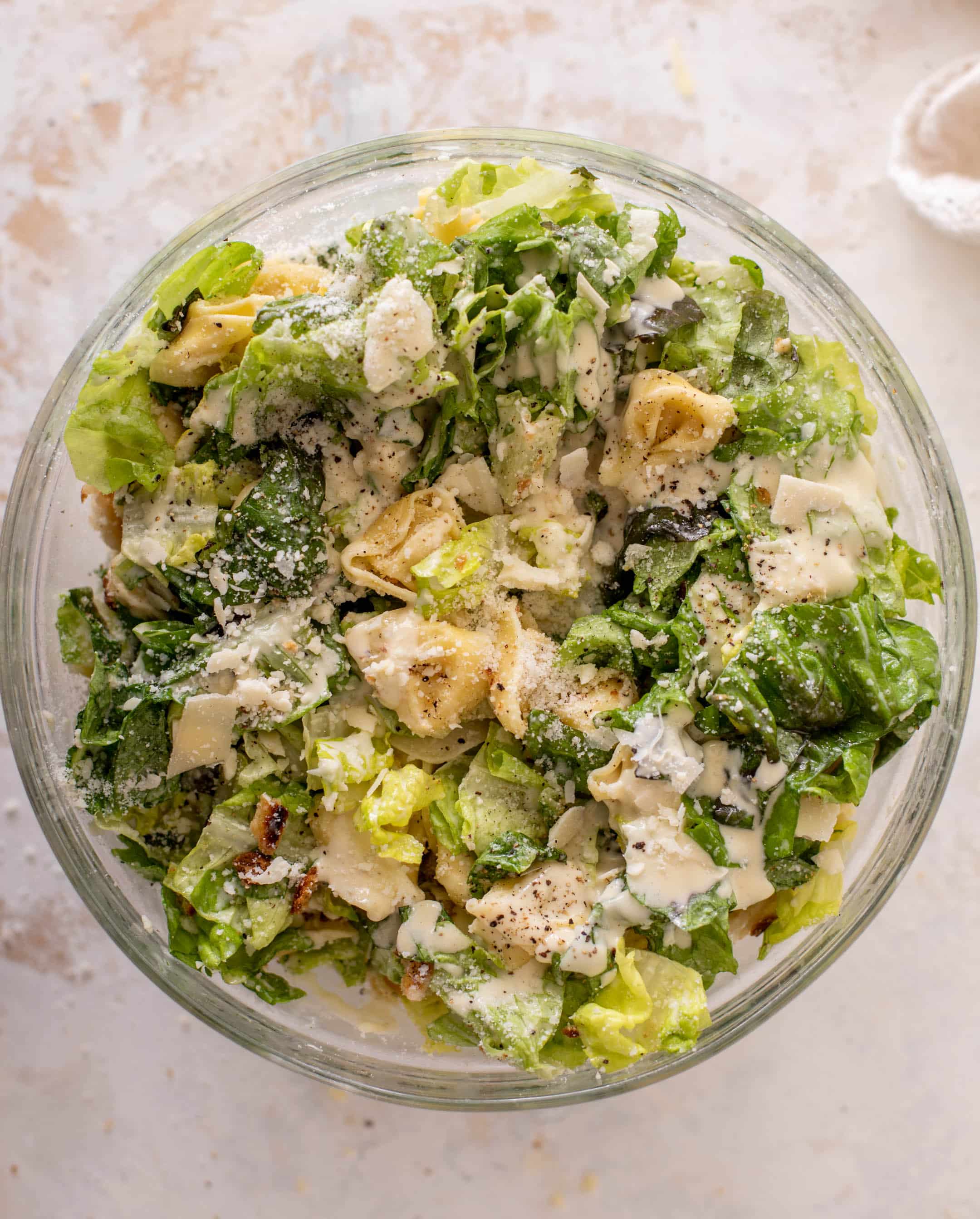 cheese tortellini caesar salad