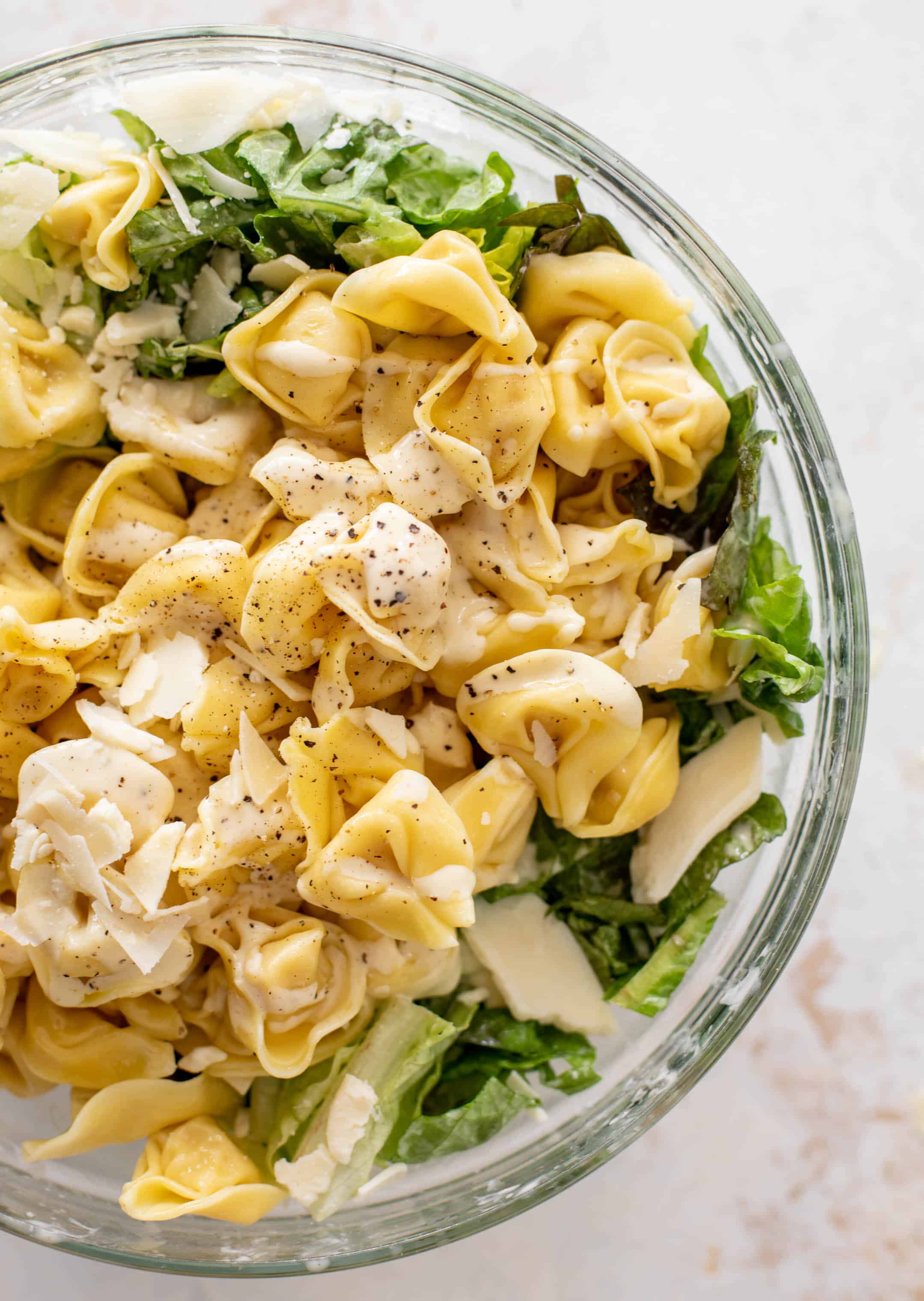 cheese tortellini caesar salad
