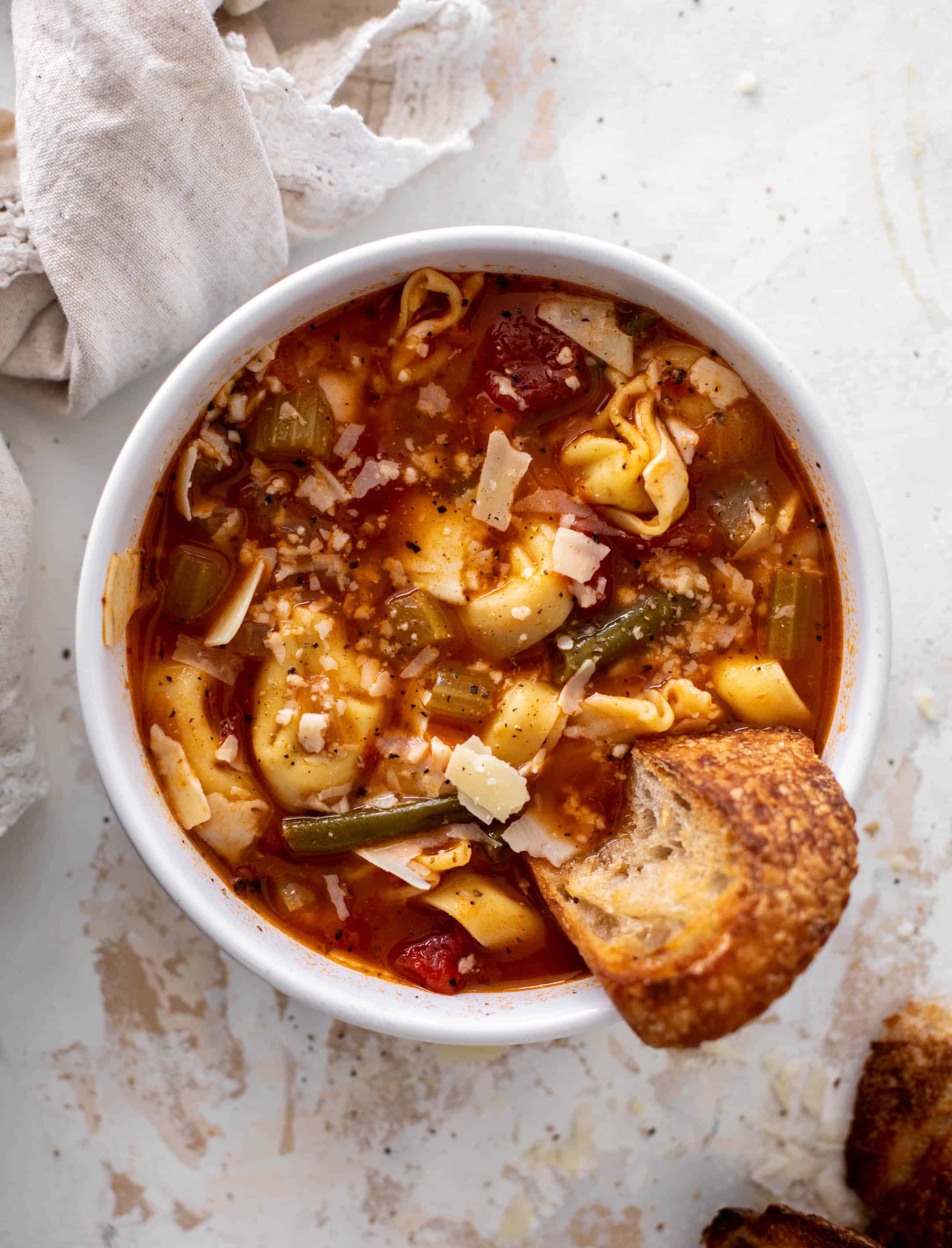 cheese tortellini minestrone