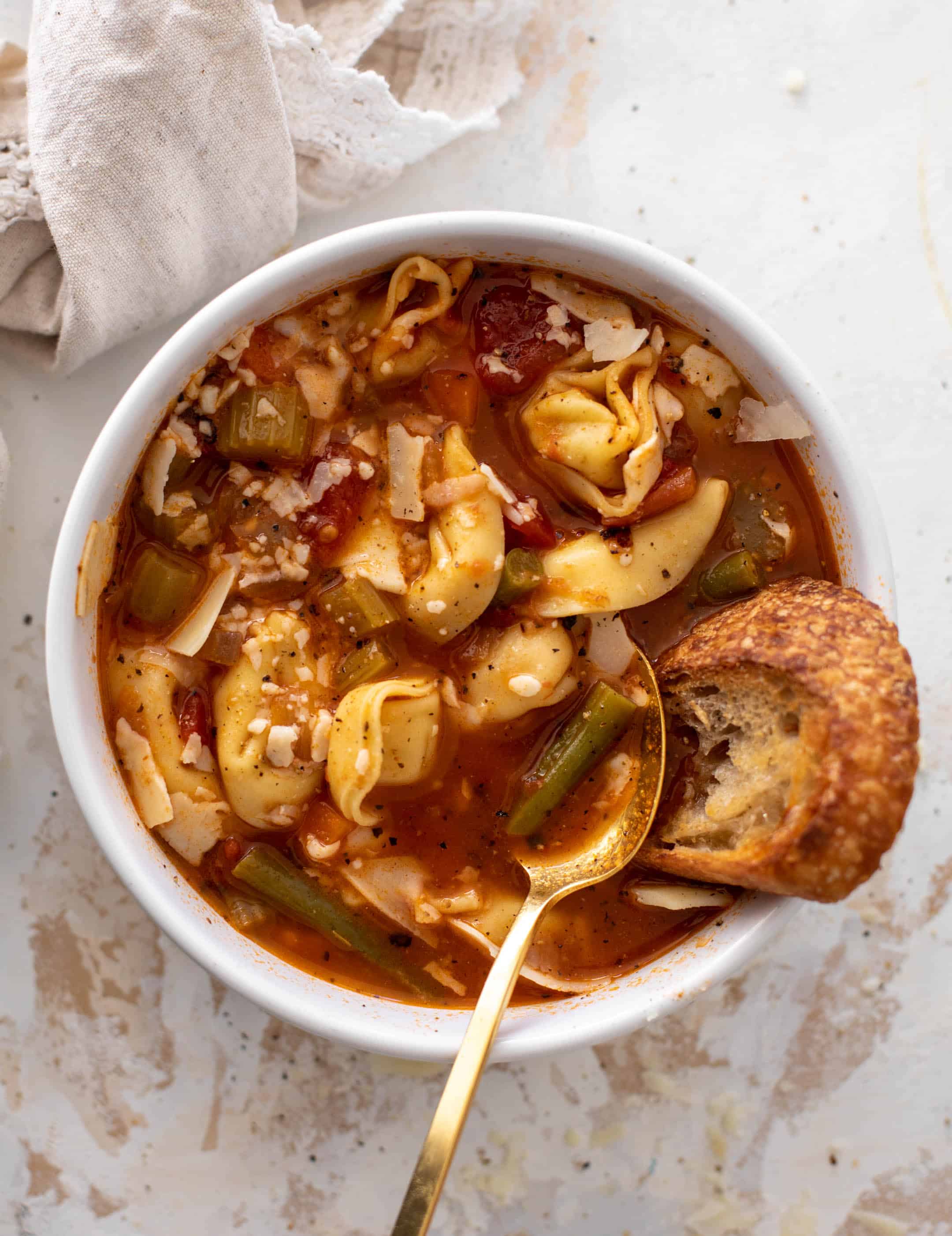 cheese tortellini minestrone