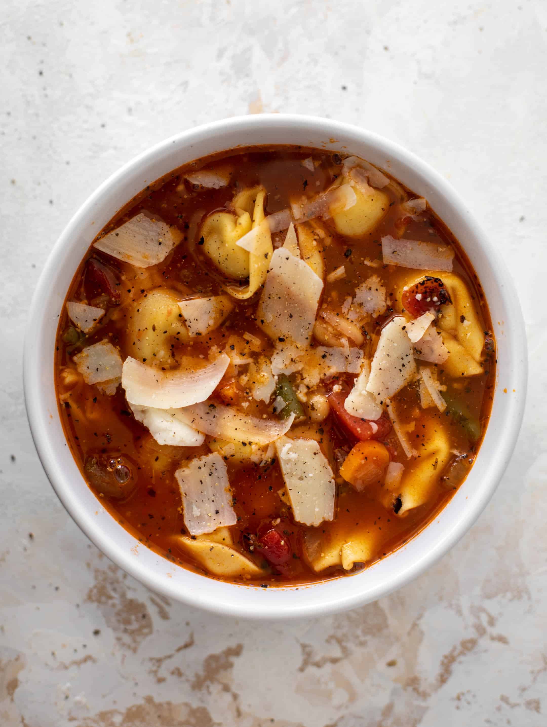 cheese tortellini minestrone