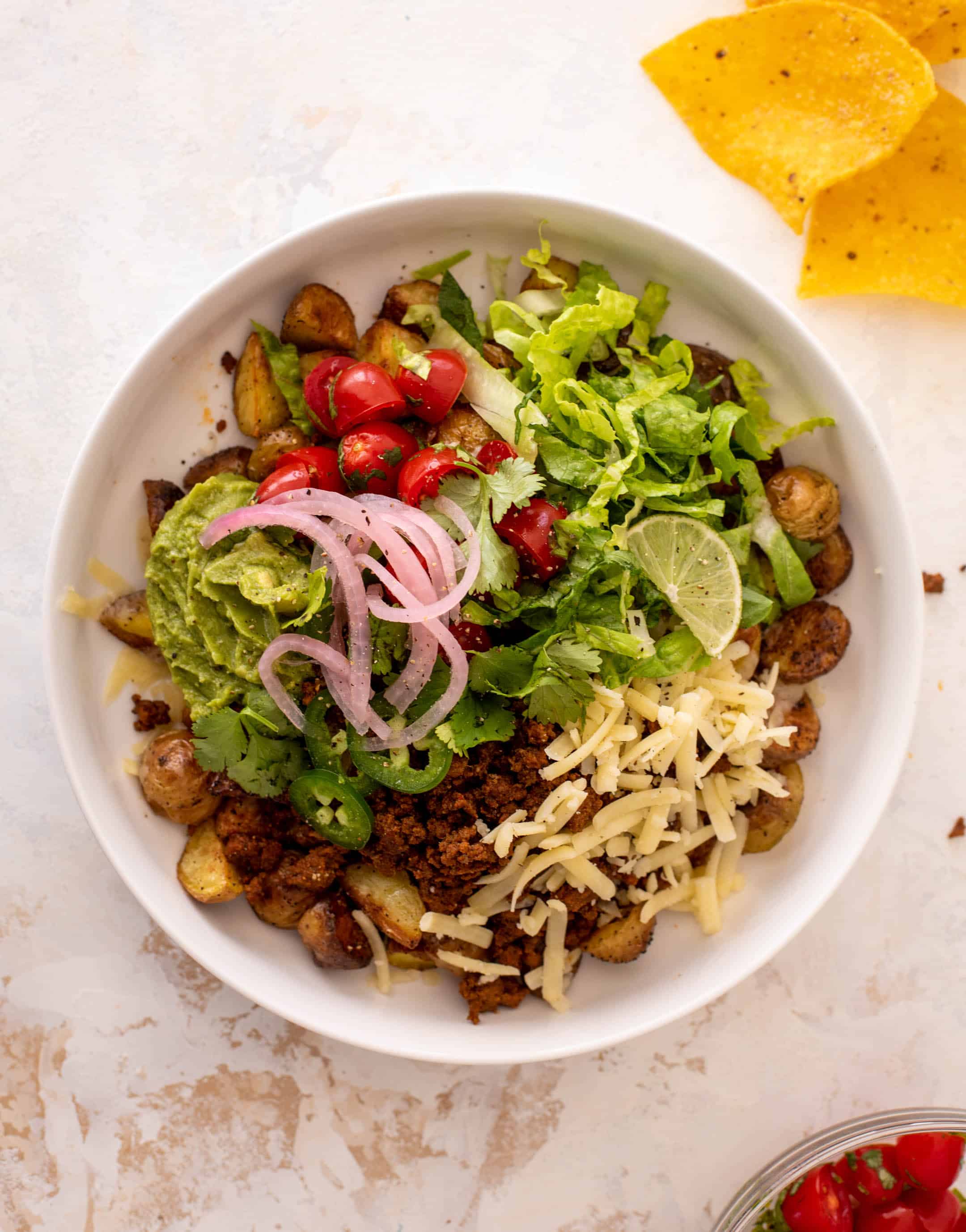 crispy potato taco bowls