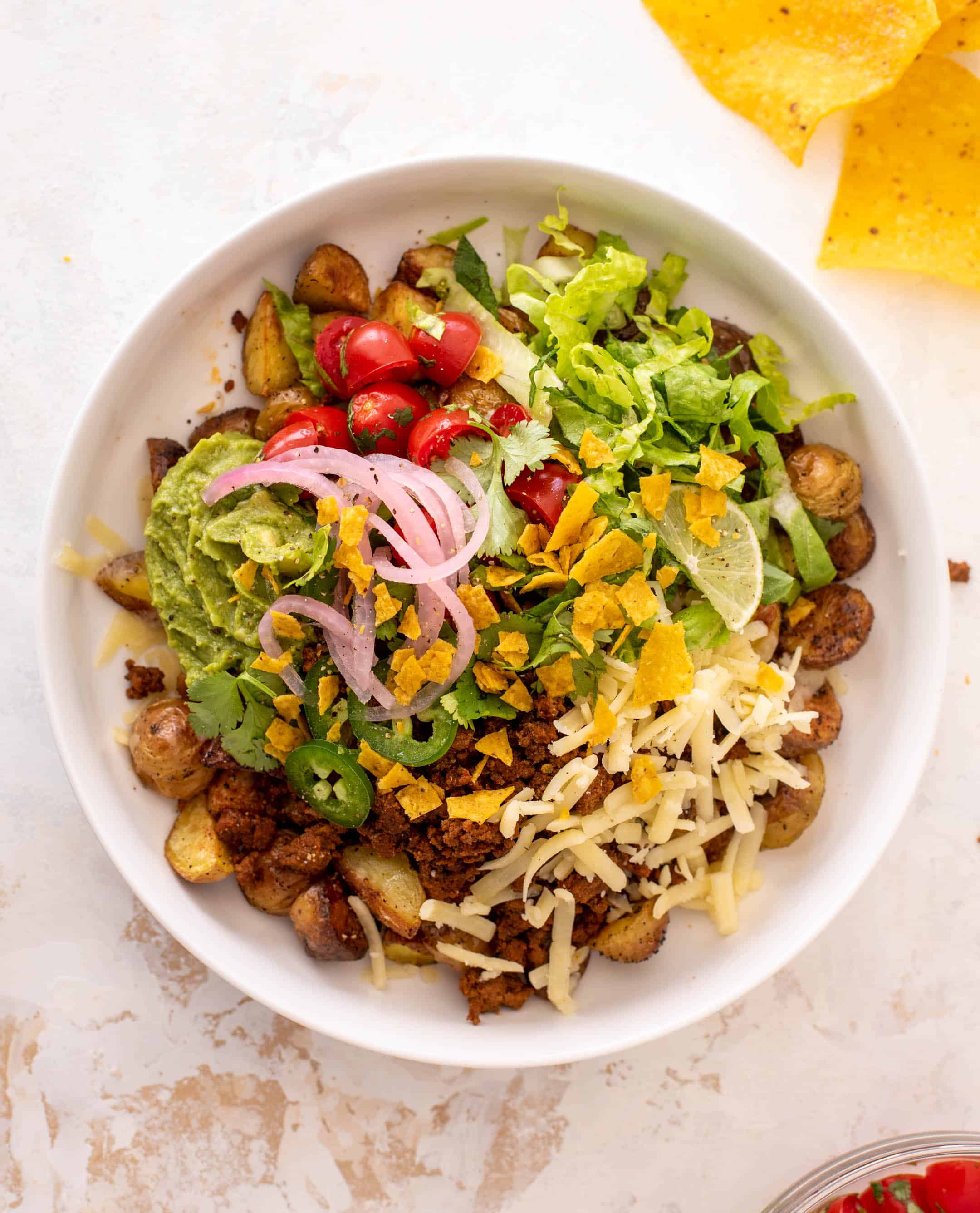 crispy potato taco bowls