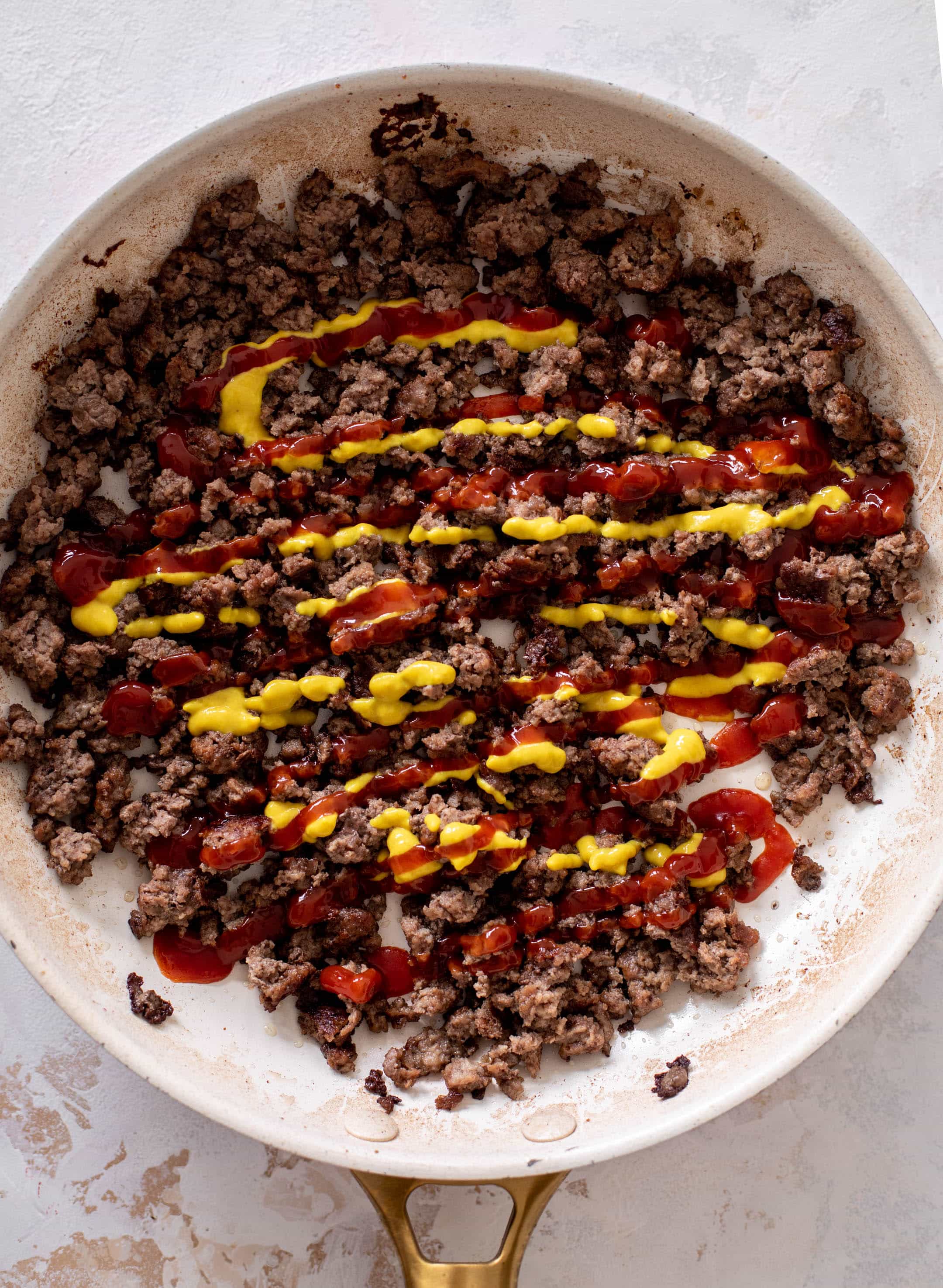 sheet pan cheeseburger pasta