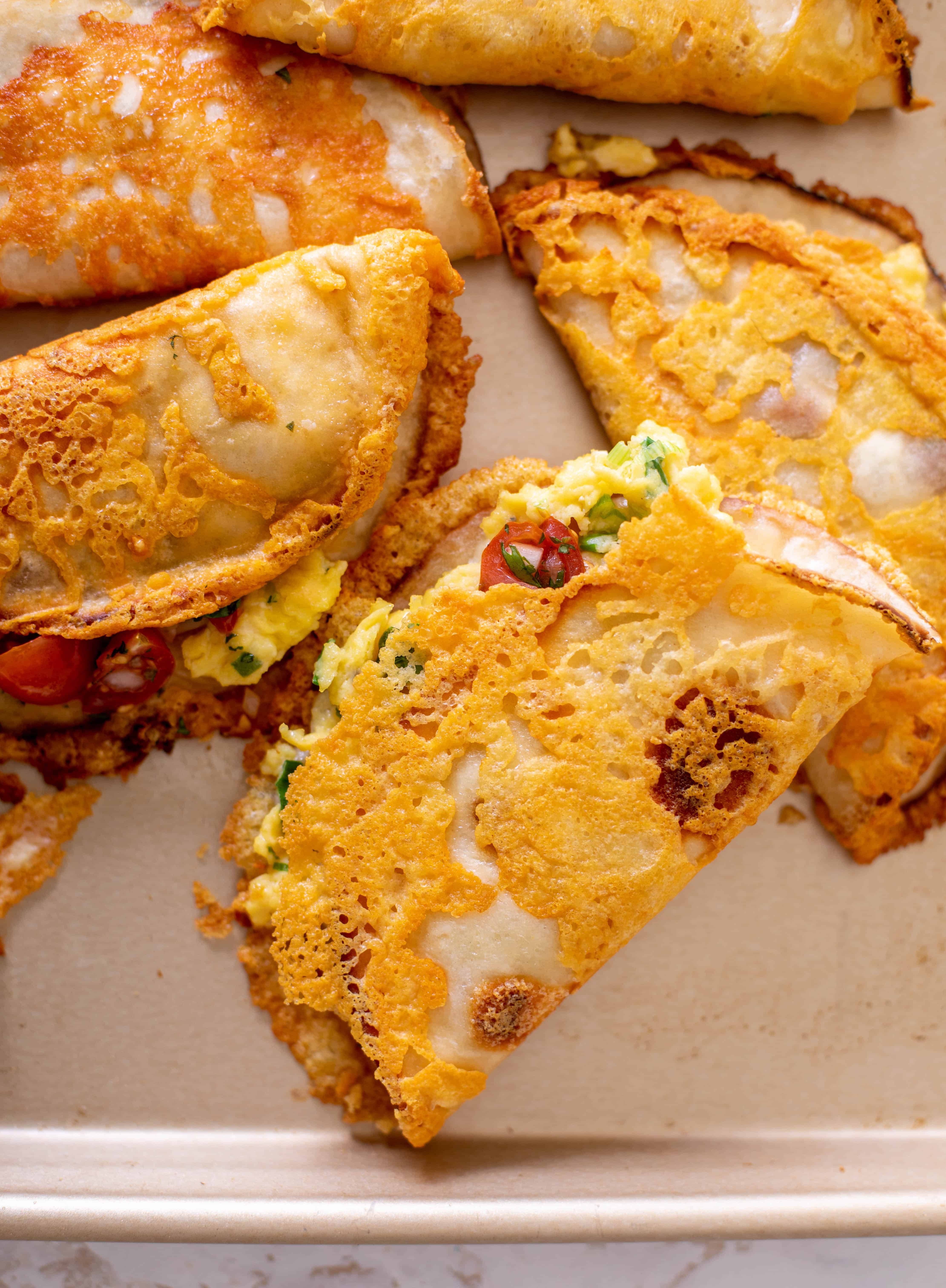 crispy cheesy breakfast tacos
