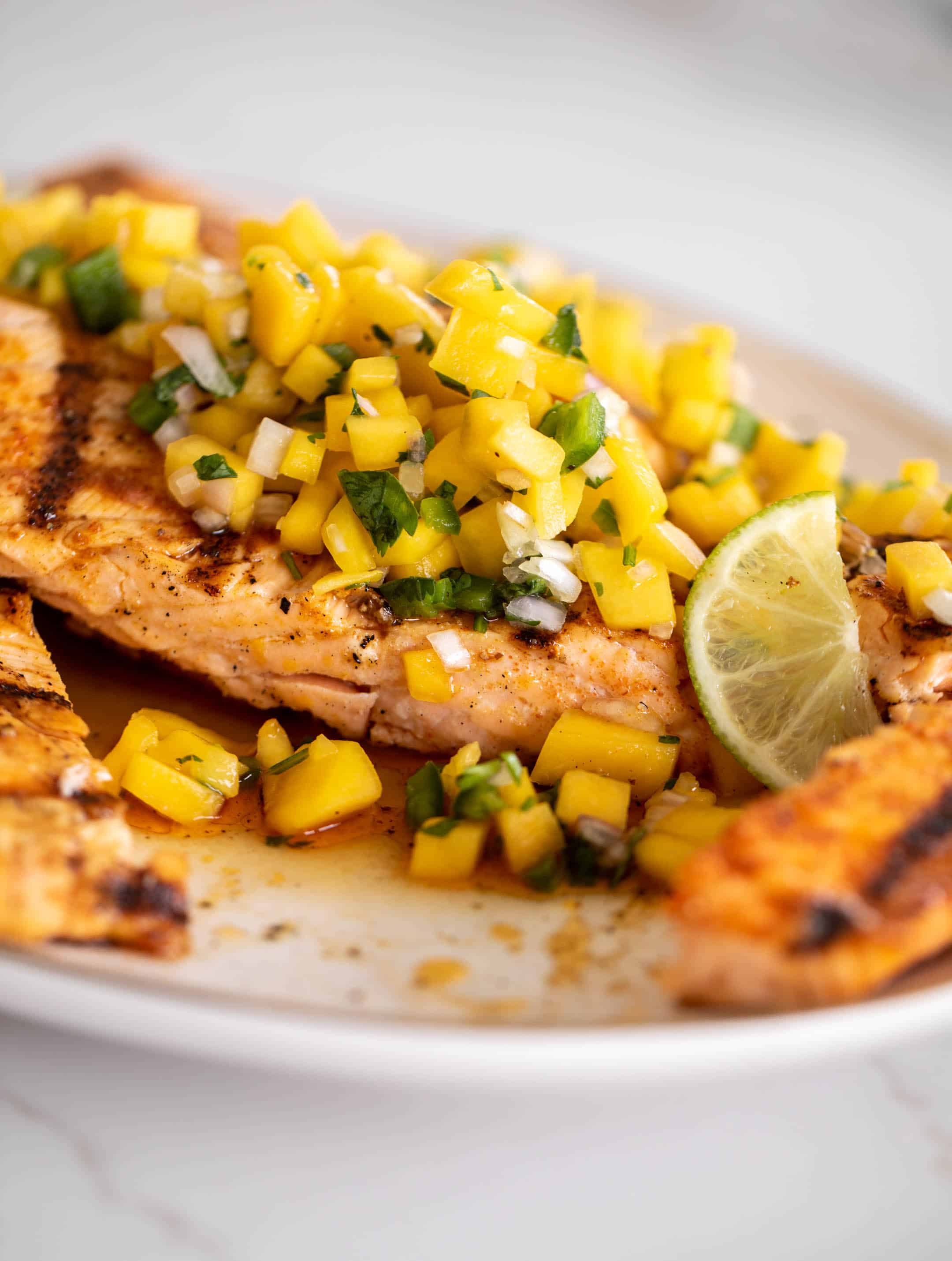 grilled salmon with mango salsa