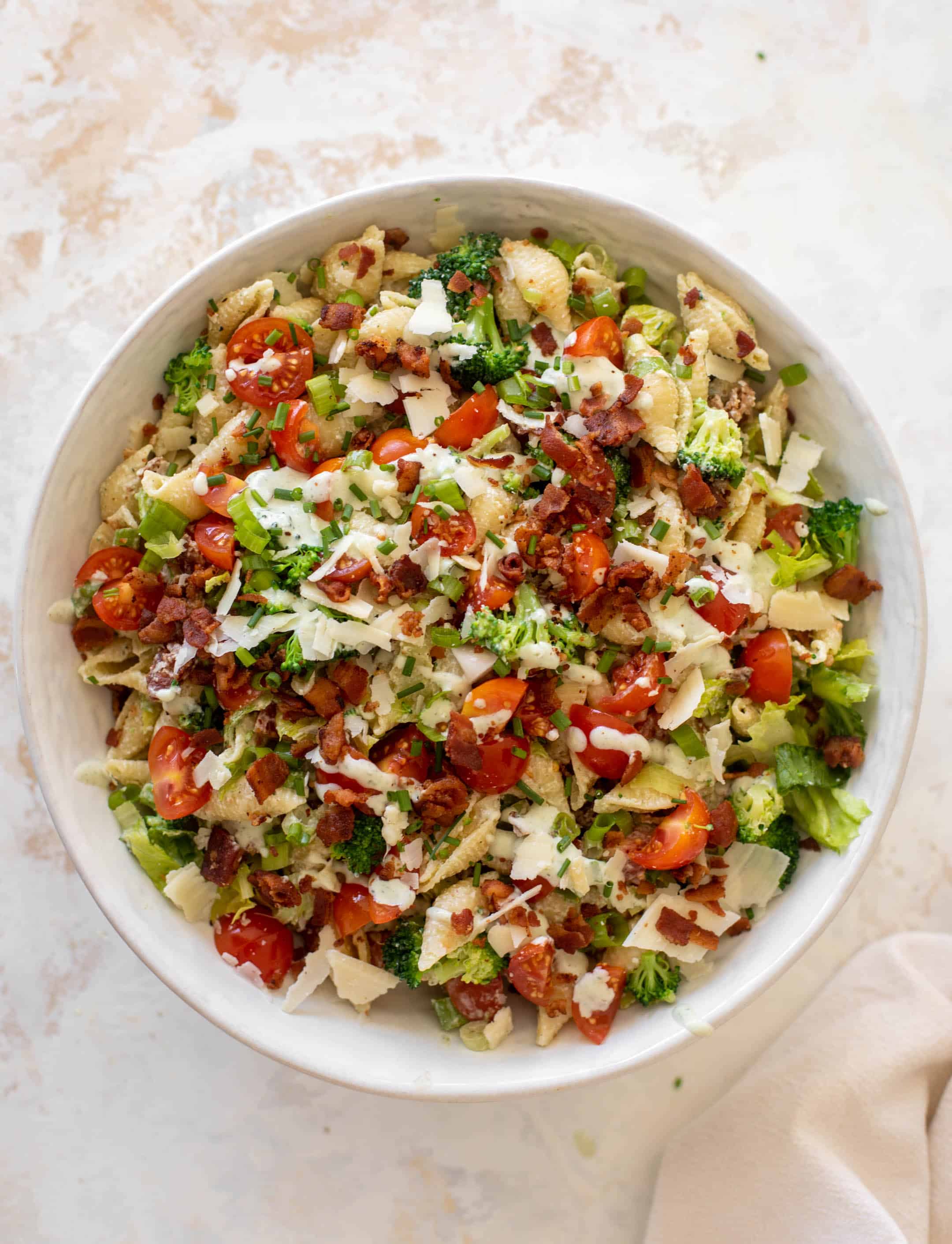 broccoli BLT pasta salad