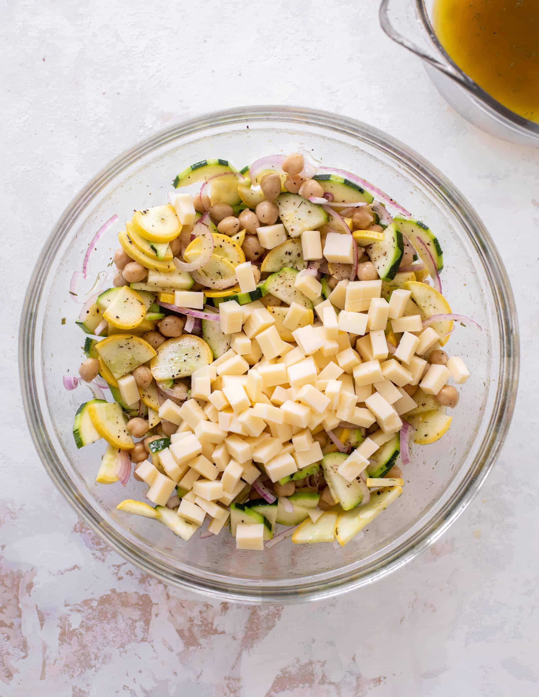summer chickpea pasta salad
