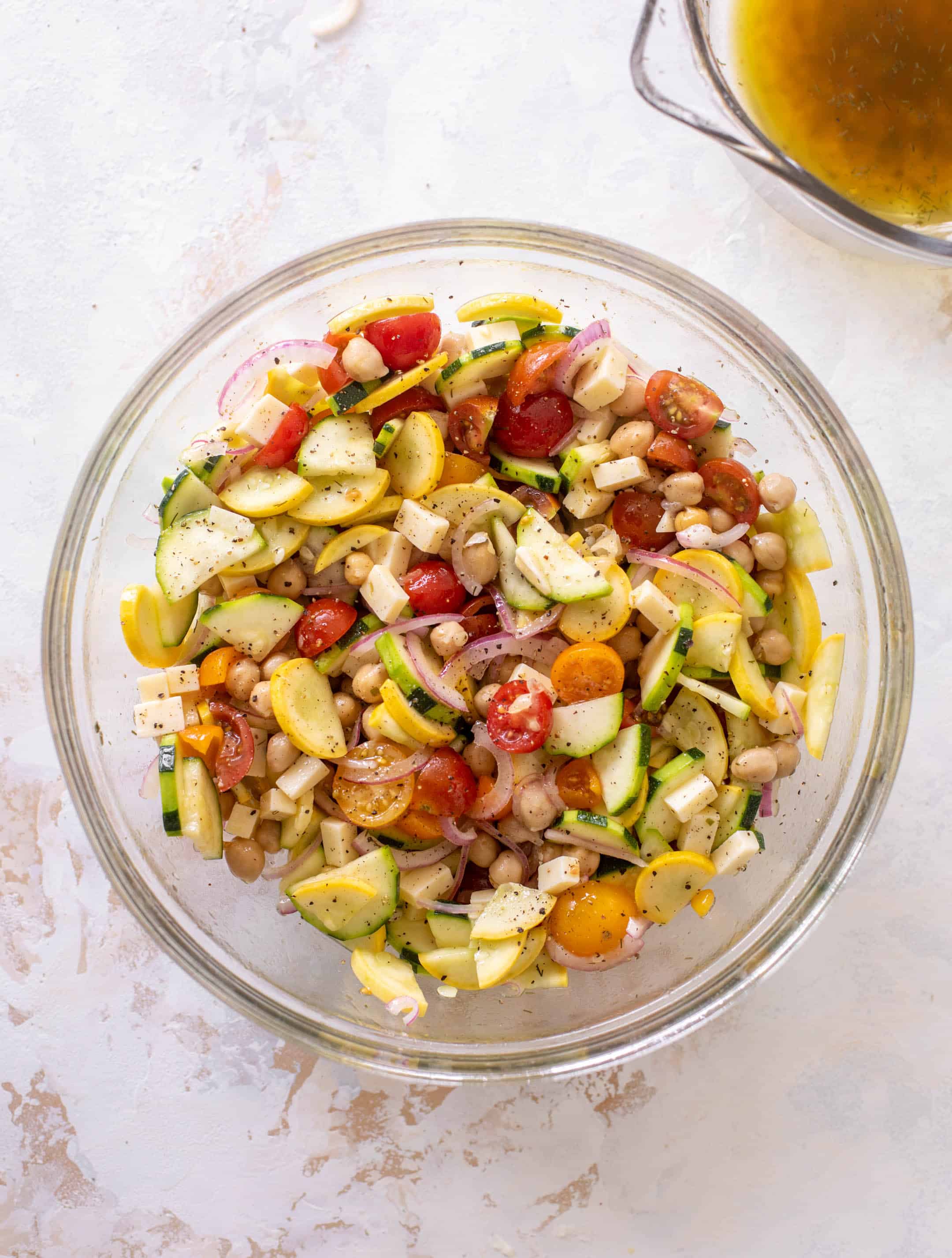 summer chickpea pasta salad