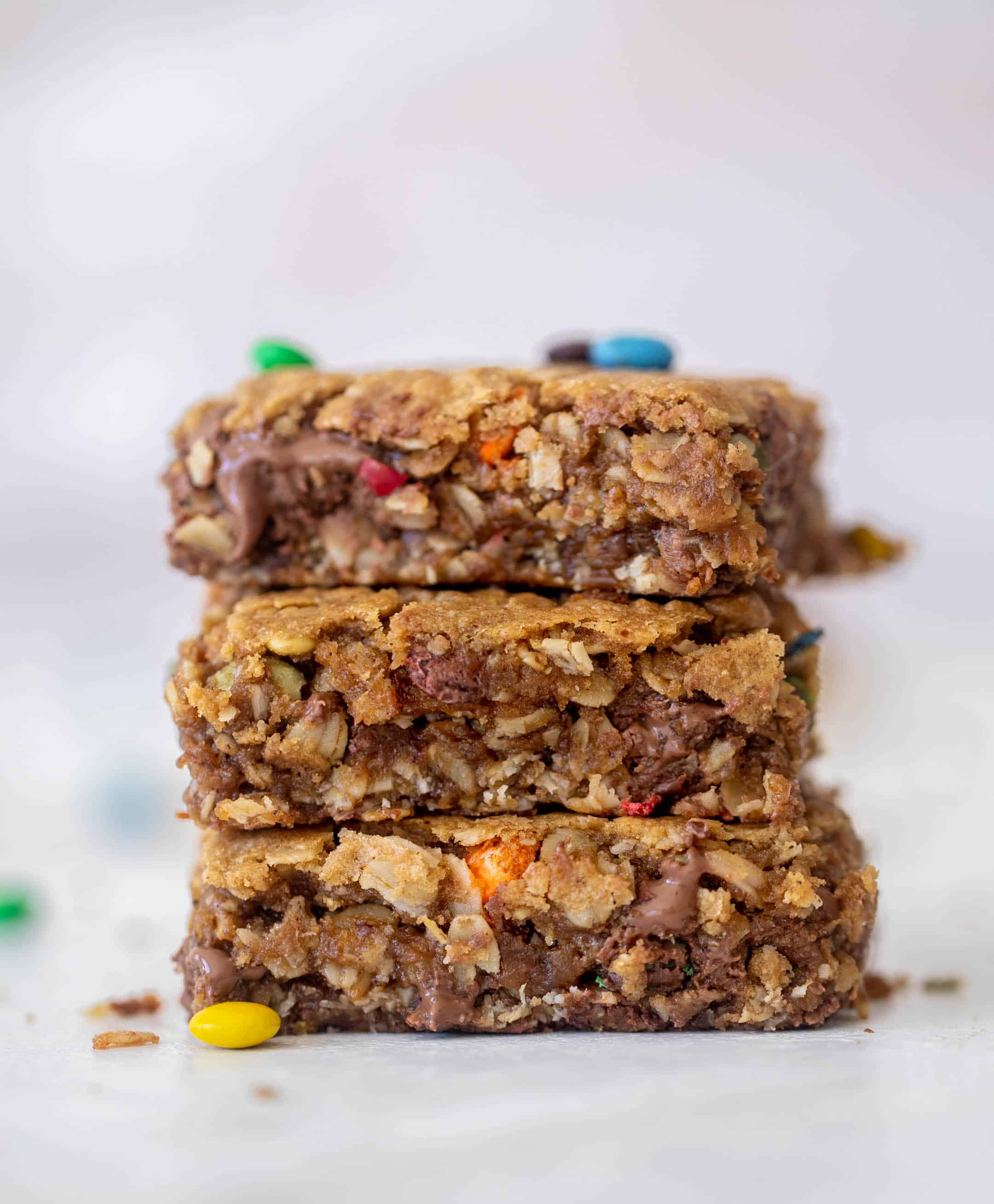 autumn monster cookie bars
