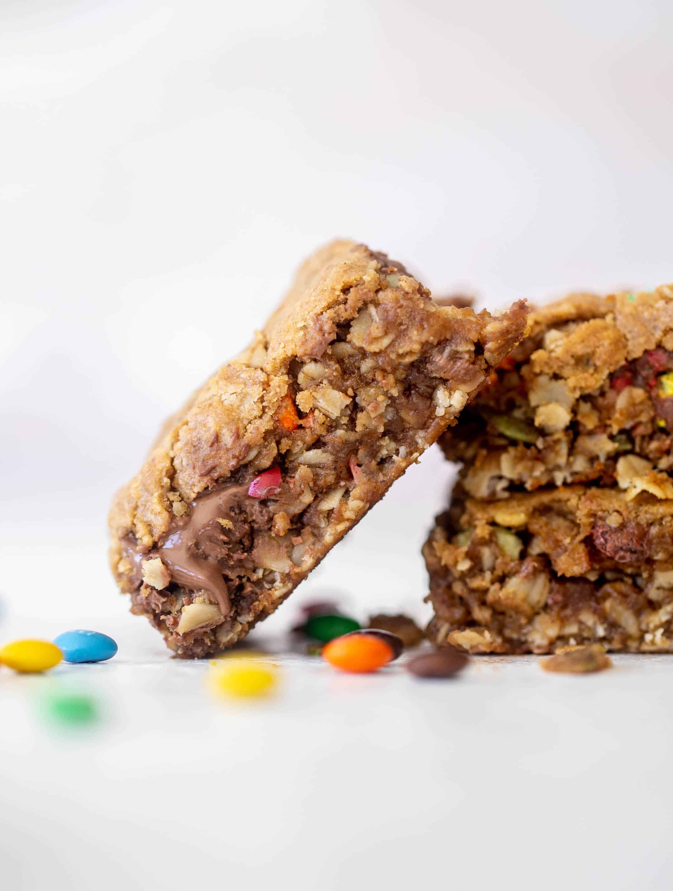 autumn monster cookie bars