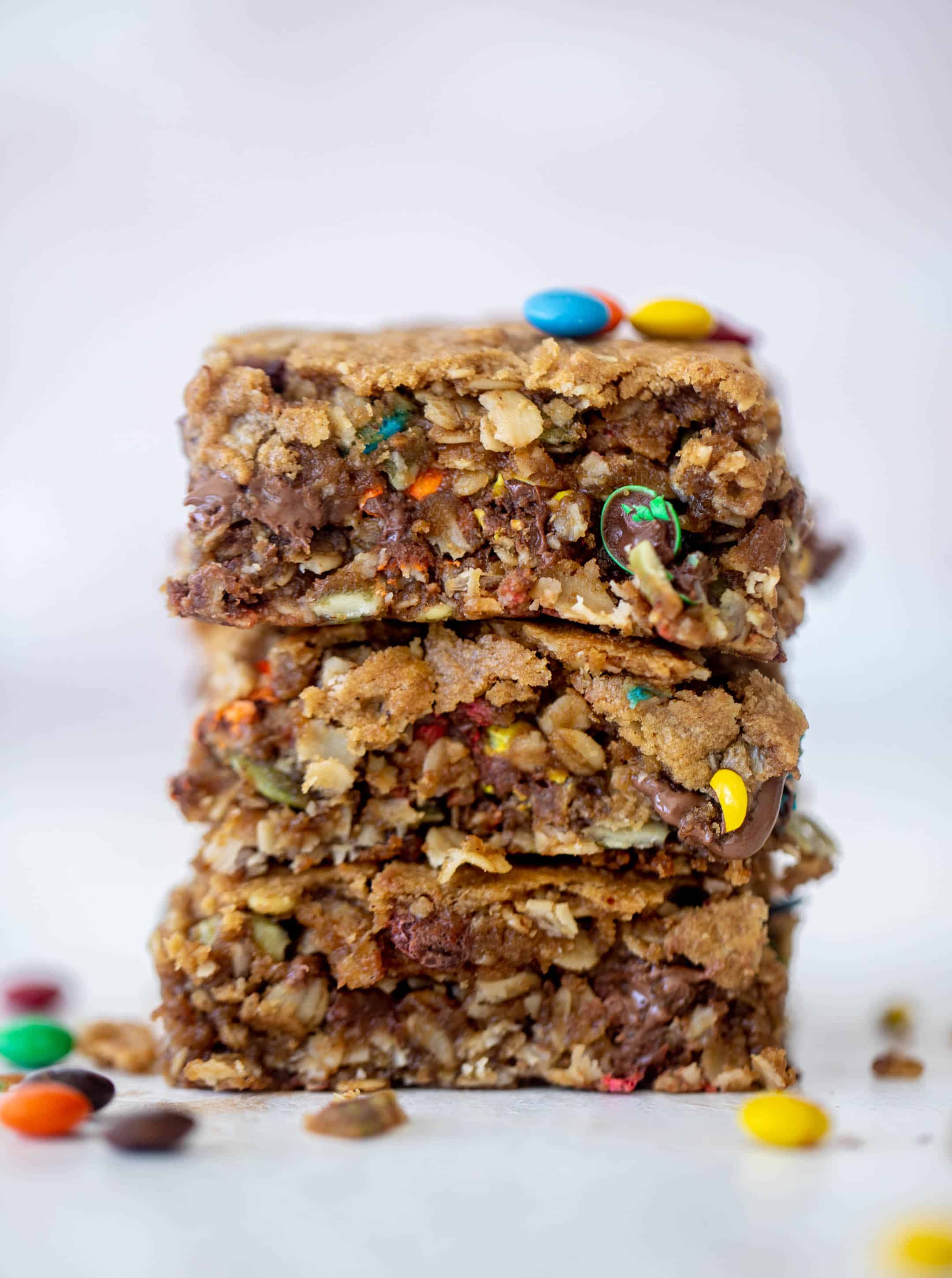 autumn monster cookie bars