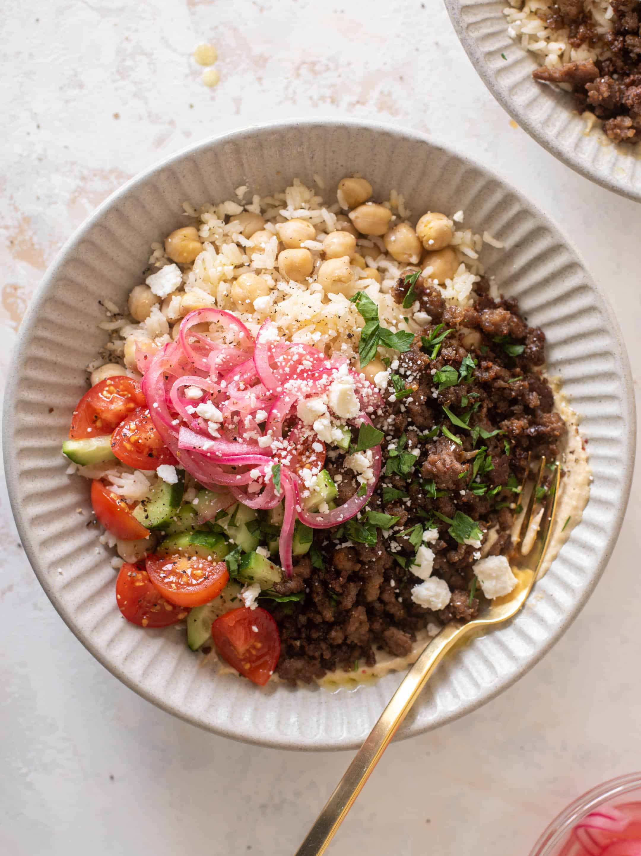 mediterranean beef bowls