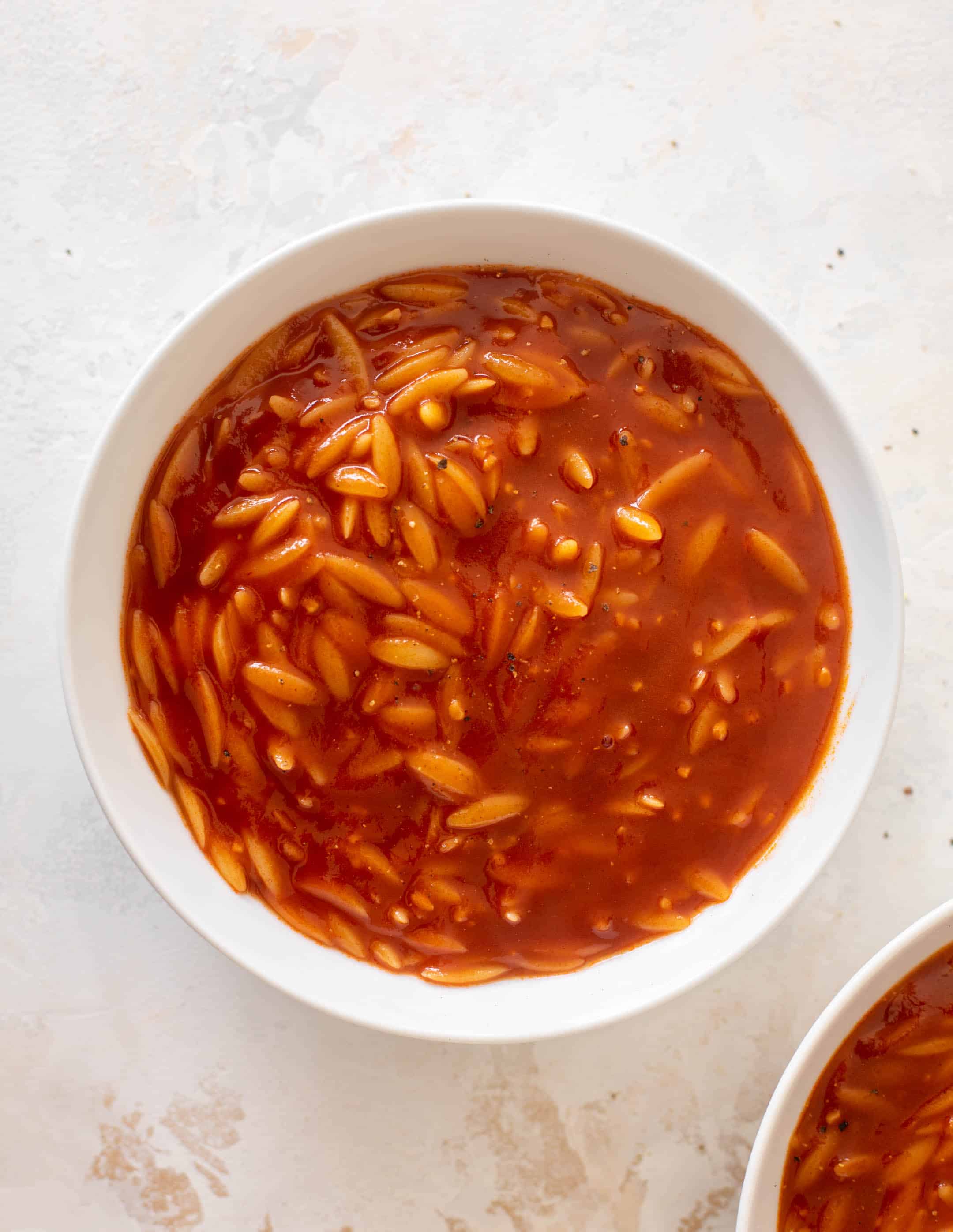 tomato orzo soup with crunchy cheddar toasts