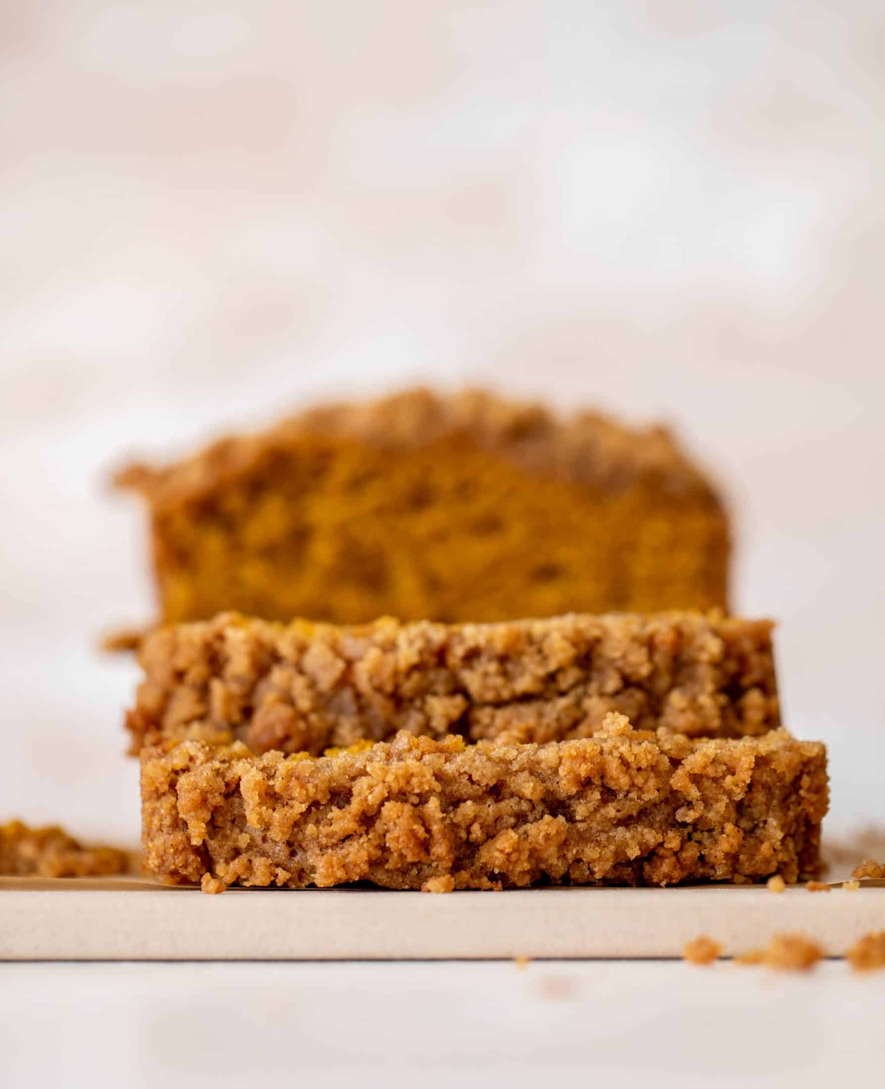 pumpkin bread with chai crumble