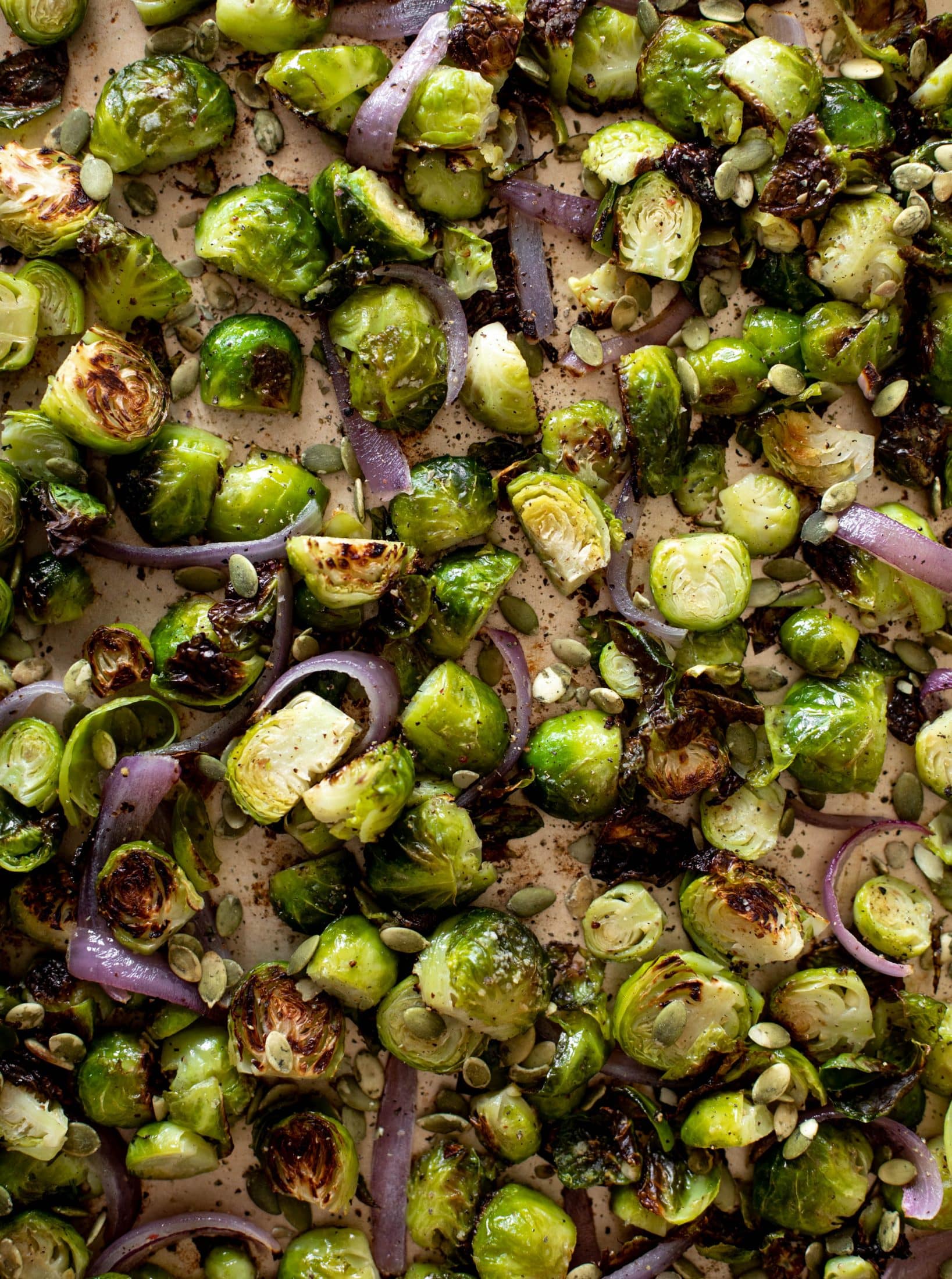 roasted brussels sprouts with hot bacon vinaigrette
