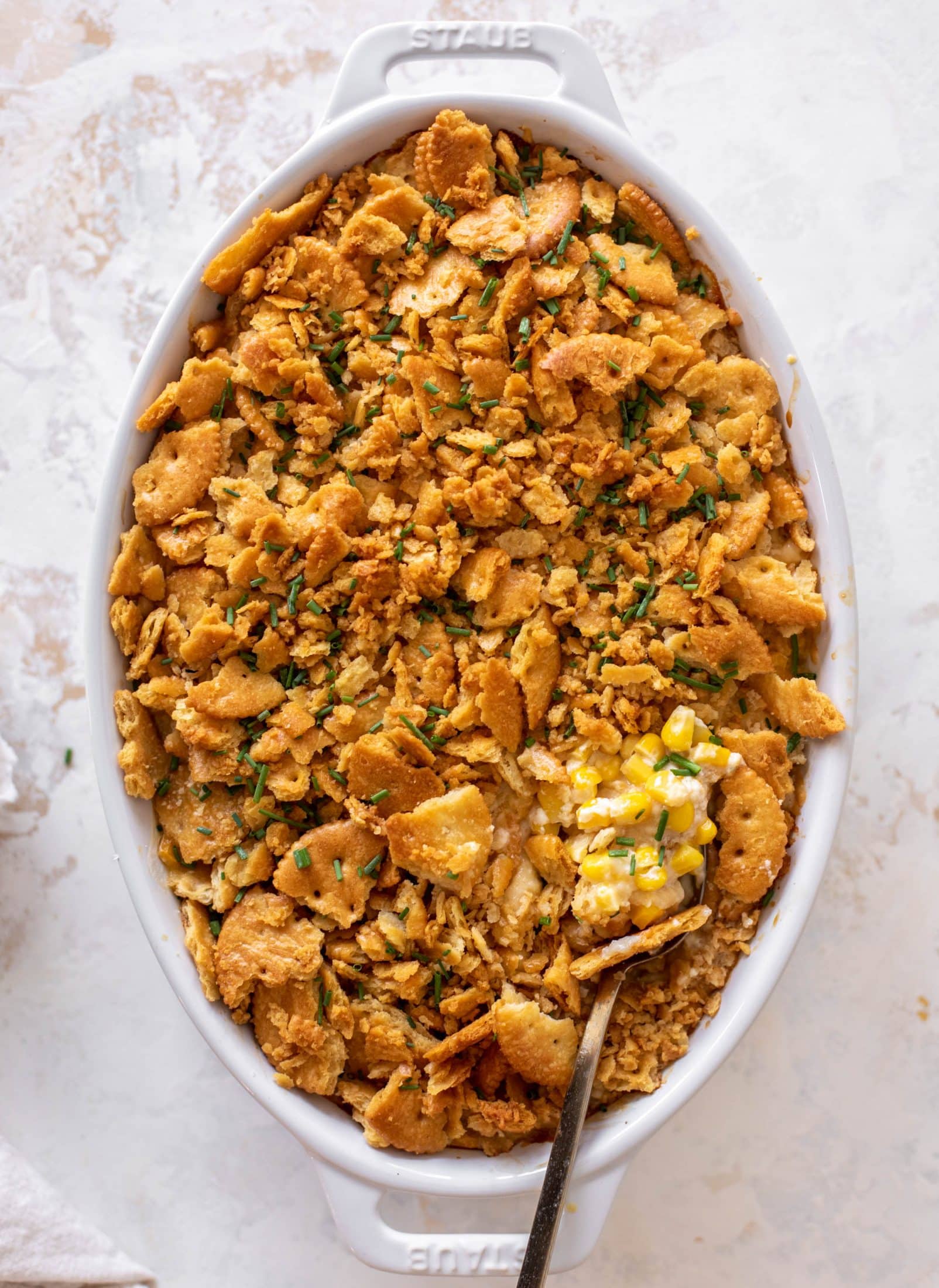 scalloped corn with ritz cracker crunchies